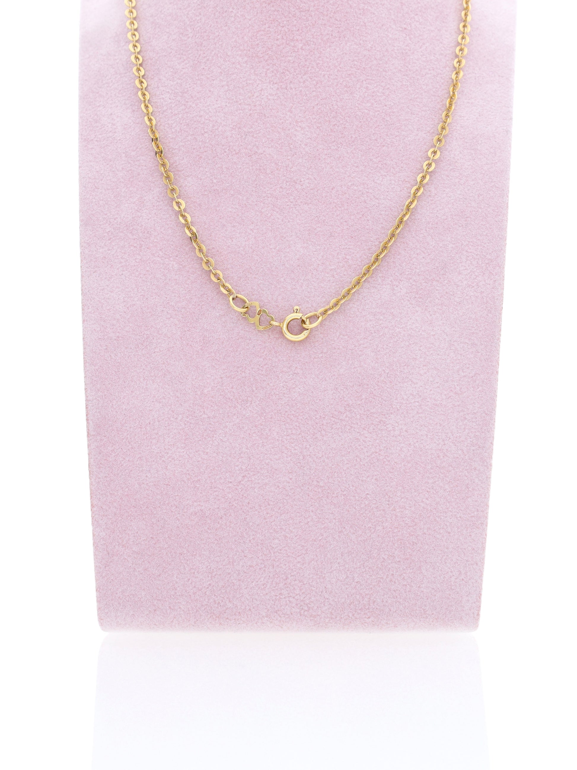 Collana oro giallo 18kt - maglia rolò con cuoricini