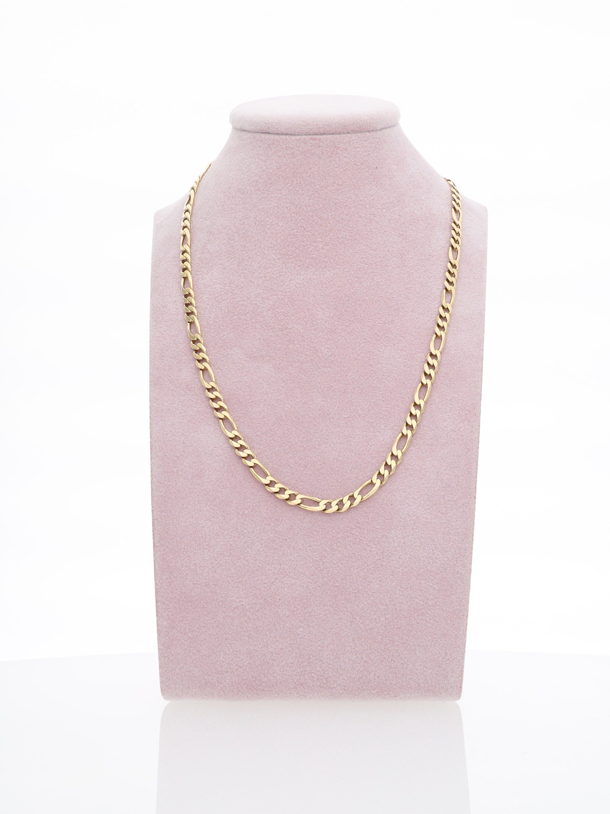 Collana in Oro Giallo 18kt - maglia Figaro squadrata