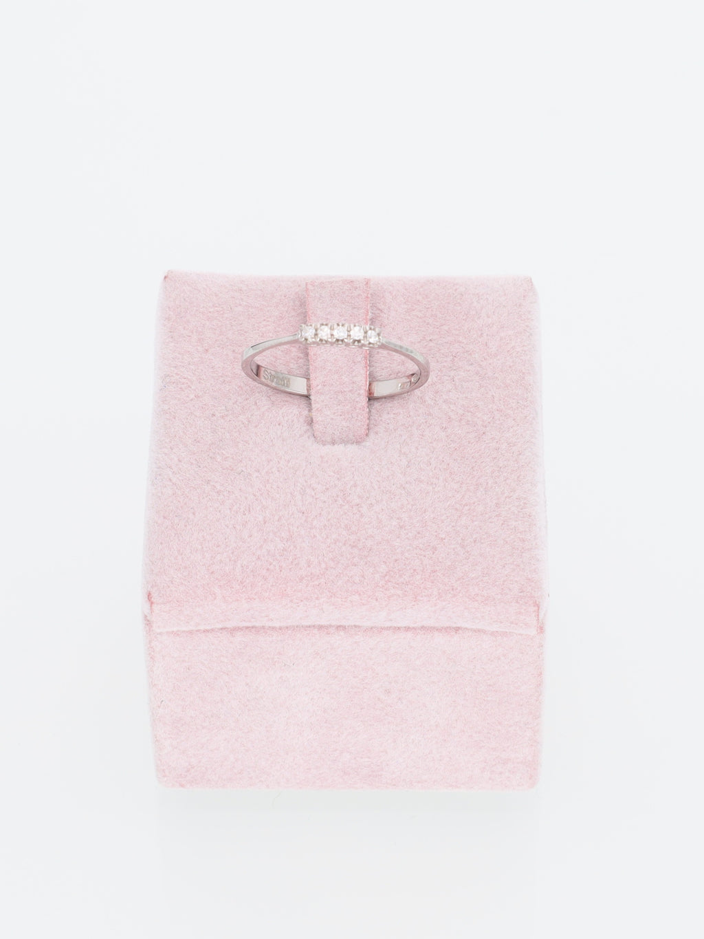 Anello veretta in Oro Bianco 18kt con Diamanti