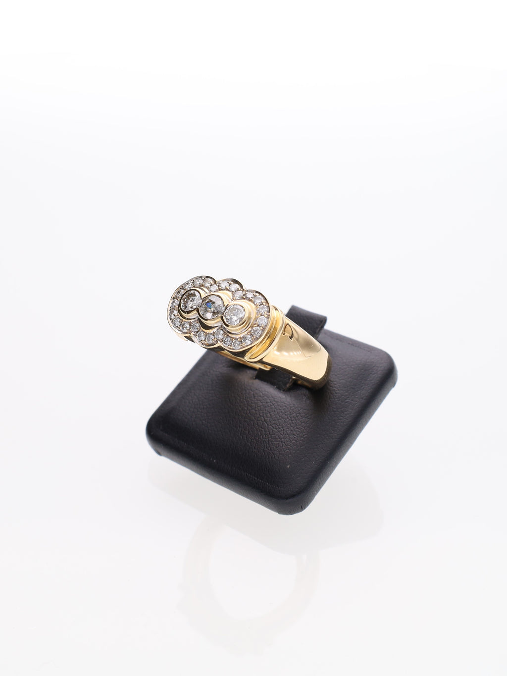 Anello Vintage in Oro Giallo 18 kt con Diamanti