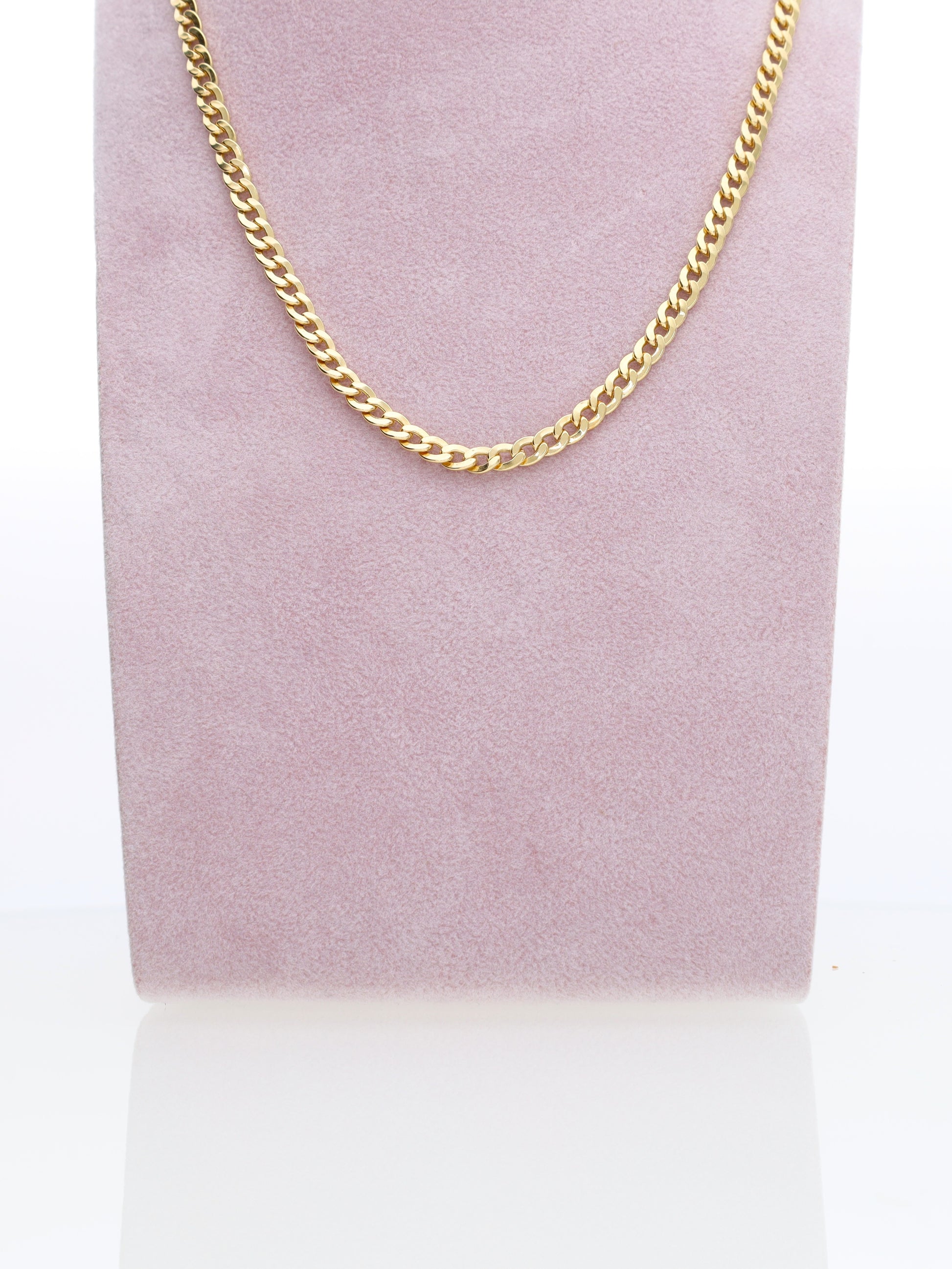 Collana oro giallo 18kt - maglia groumette piatta