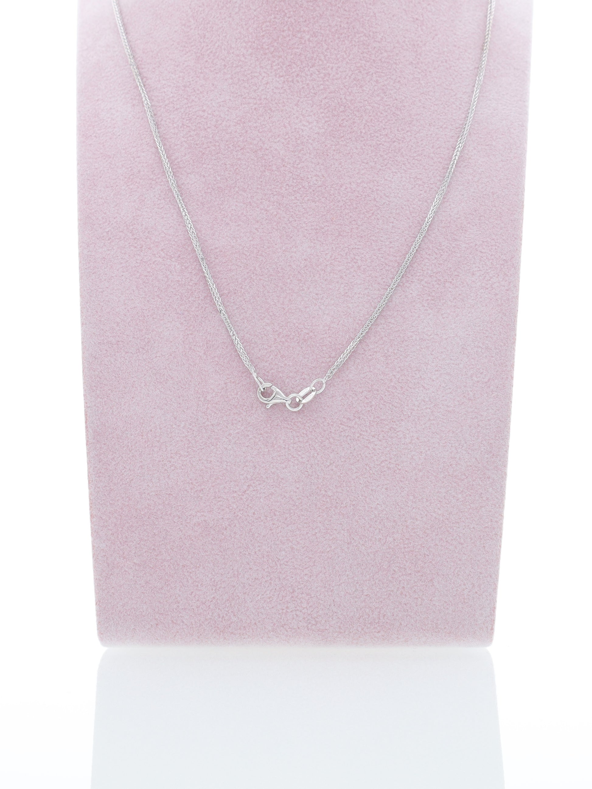 Collana oro bianco 18kt - maglia fina tipo palma