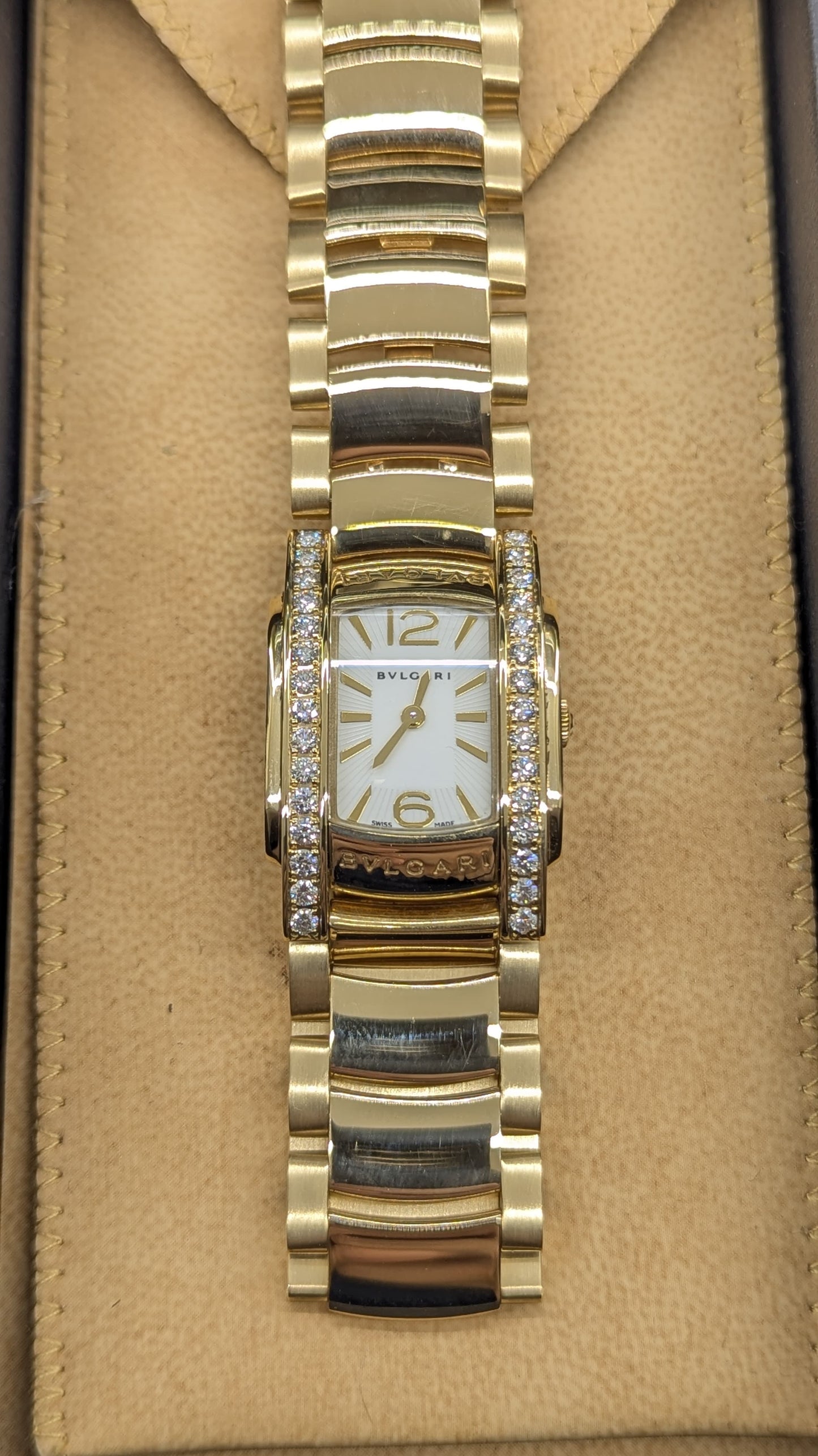 Bvlgari "Assioma" full gold oro 18kt e diamanti