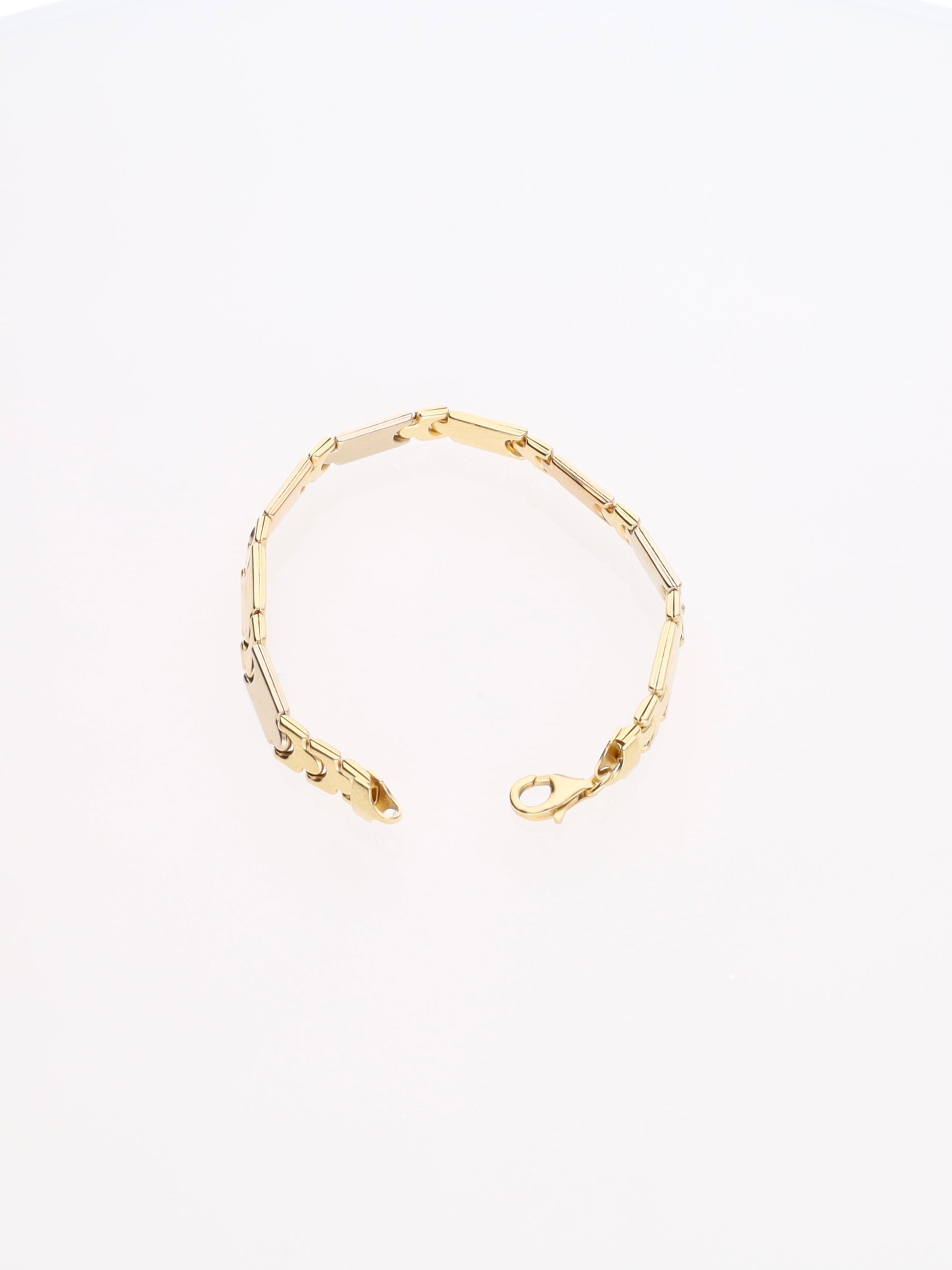 Bracciale a piastre in Oro Giallo Bianco e Rosa