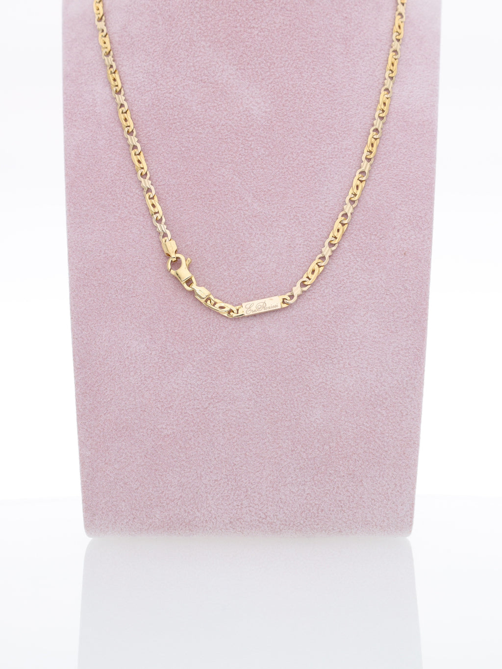 Collana due ori 18kt - Maglie piatte alternate "Esa Preziosa"