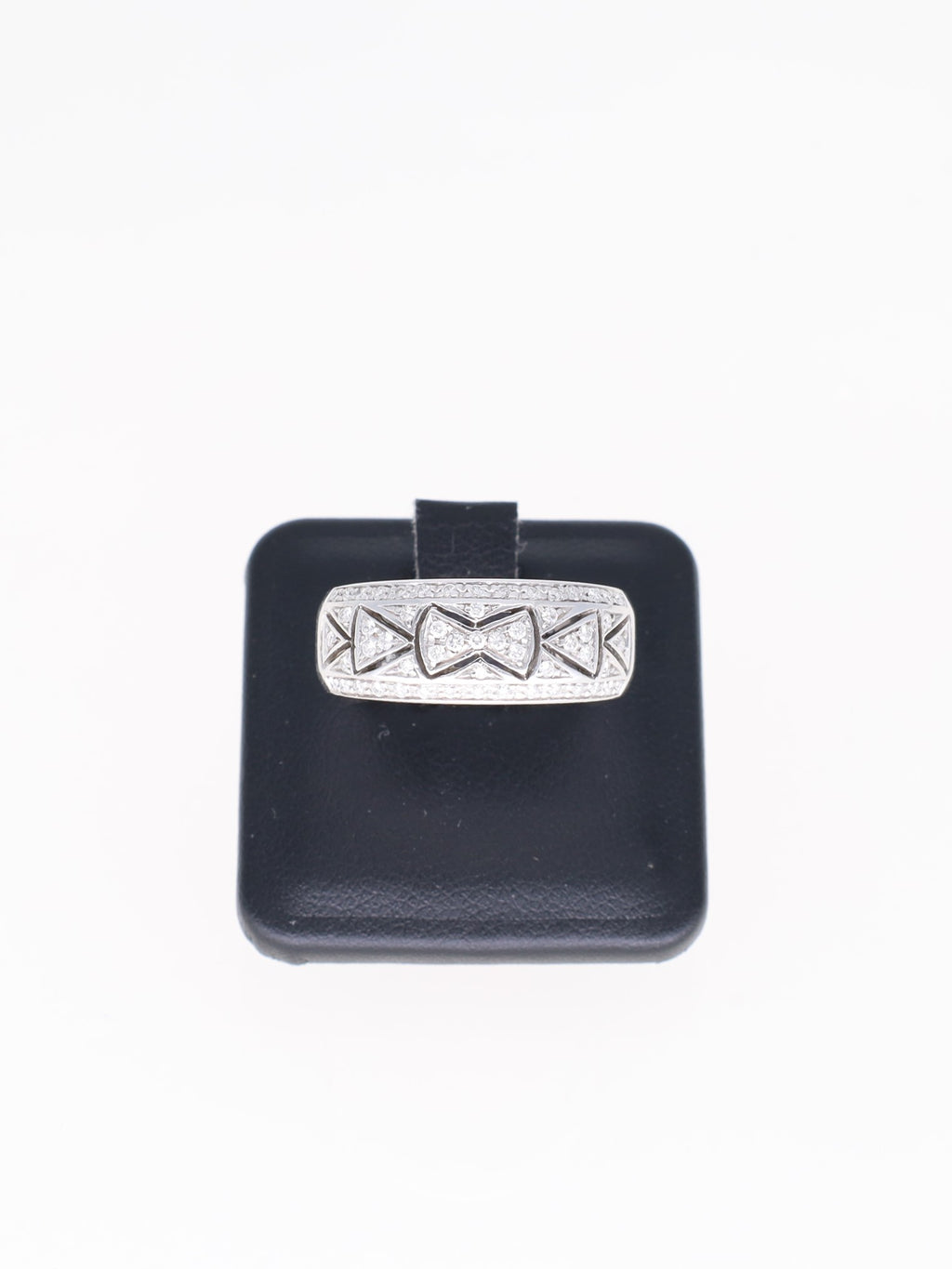 Anello in Oro Bianco 18 kt con Pavé di Brillanti