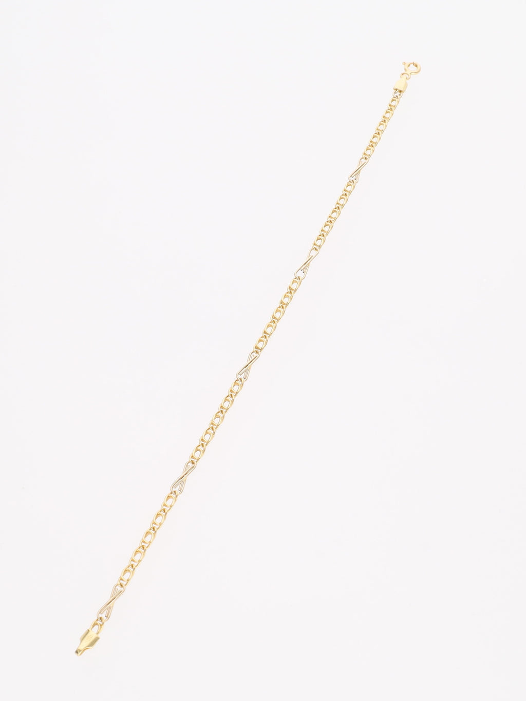Bracciale in Oro Giallo 18 kt - Maglia occhio di pernice con infinito