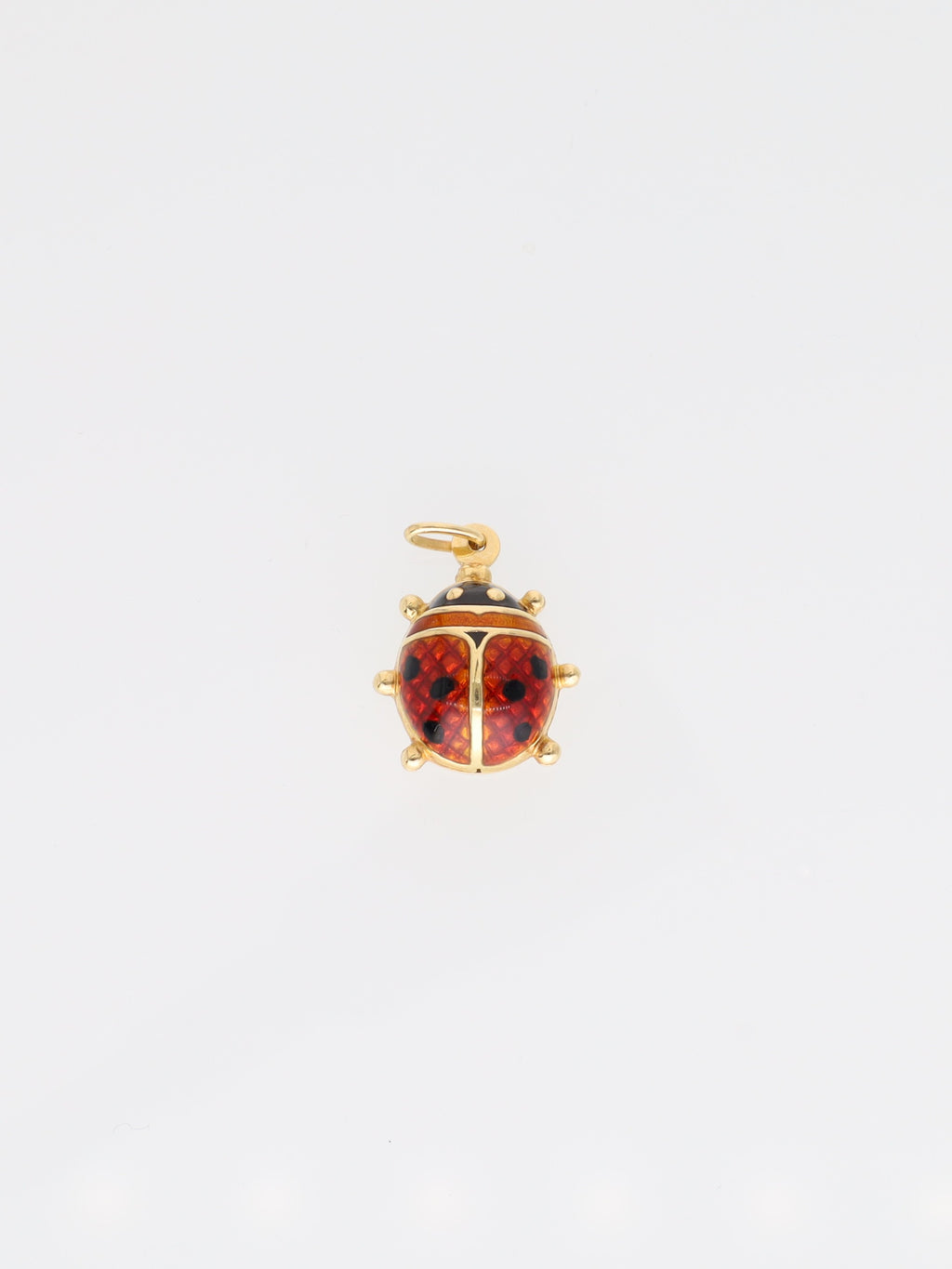 Ciondolo coccinella in oro giallo 18kt smaltato