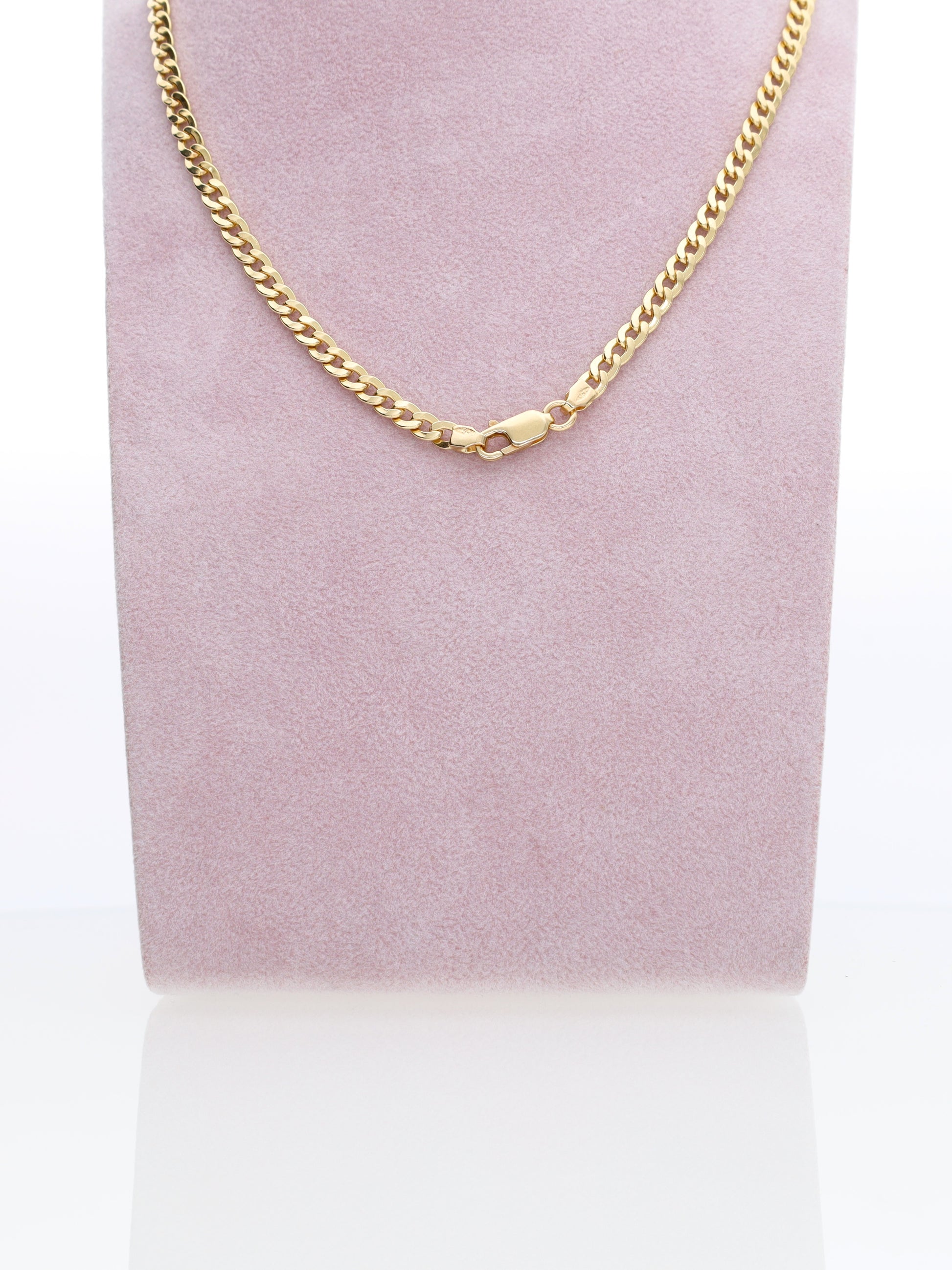 Collana oro giallo 18kt - maglia groumette piatta