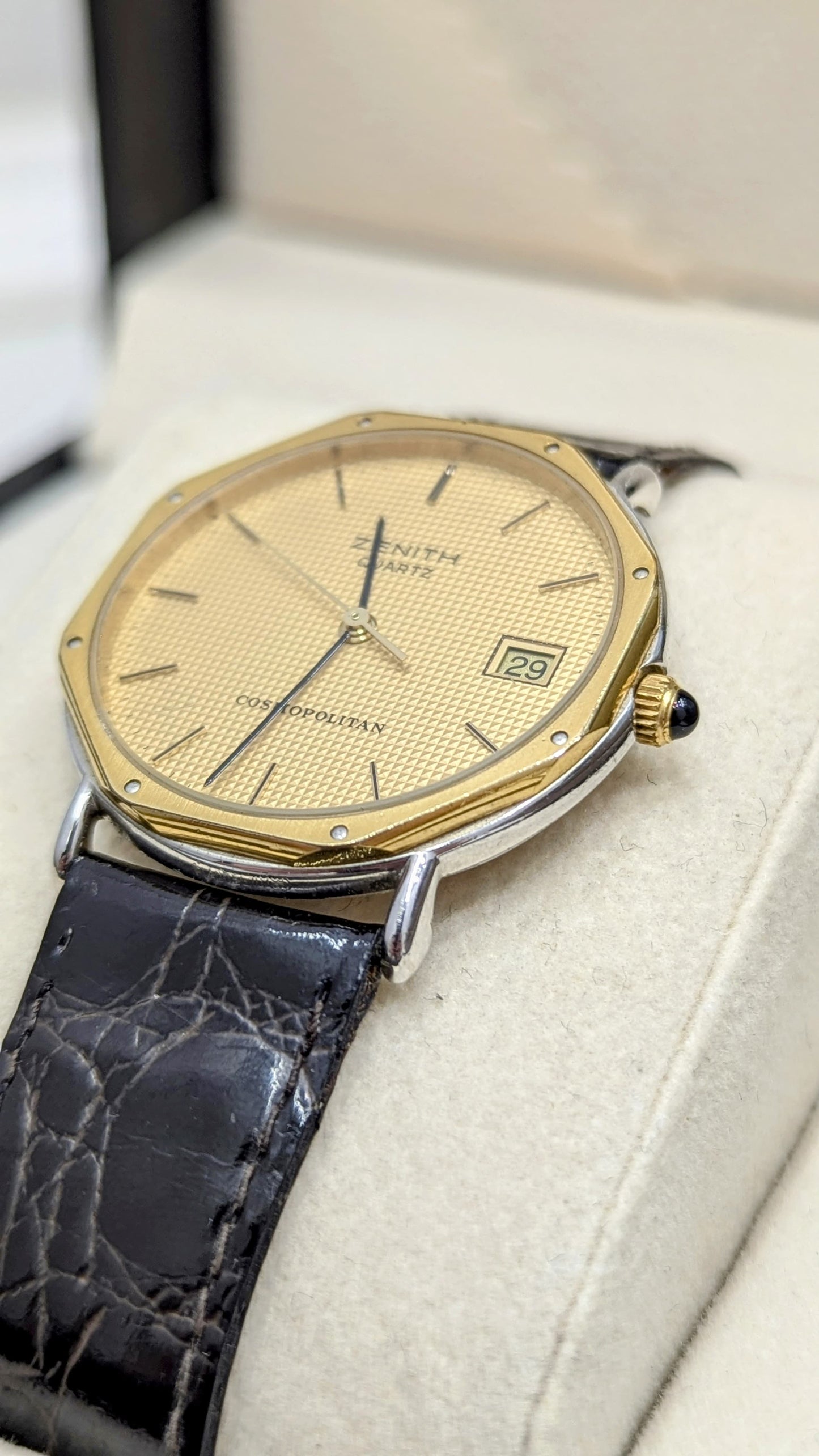 Zenith Cosmopolitan vintage oro giallo e acciaio