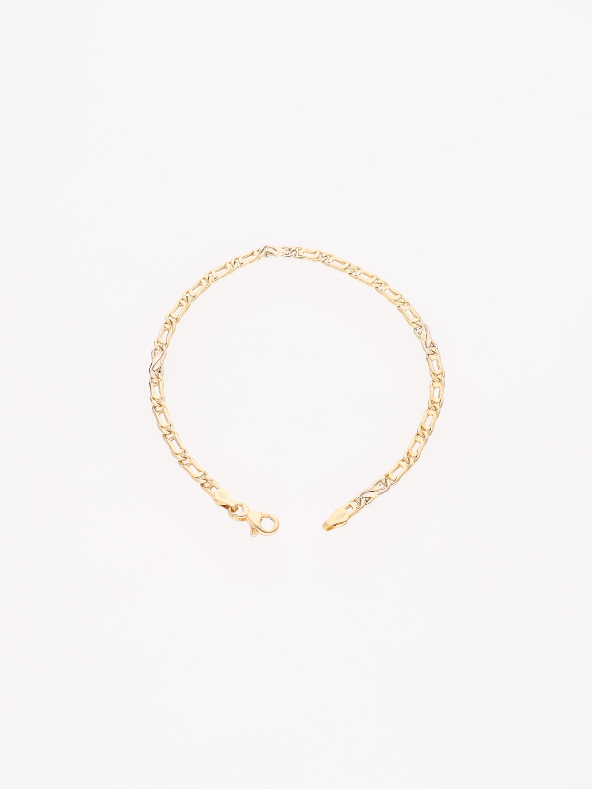 Bracciale in Oro Giallo 18 kt - Maglia occhio di pernice con infinito