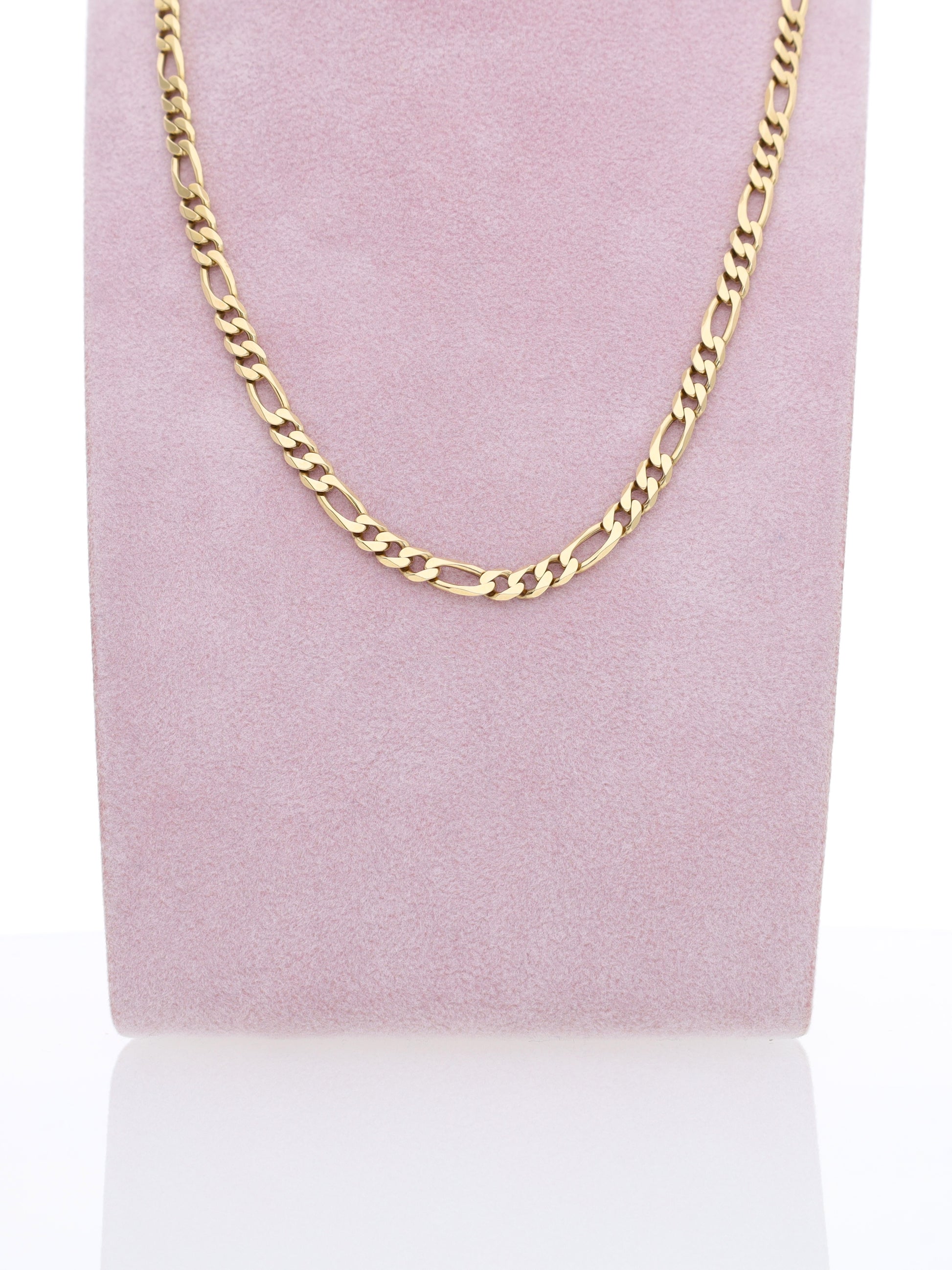 Collana in Oro Giallo 18kt - maglia Figaro squadrata