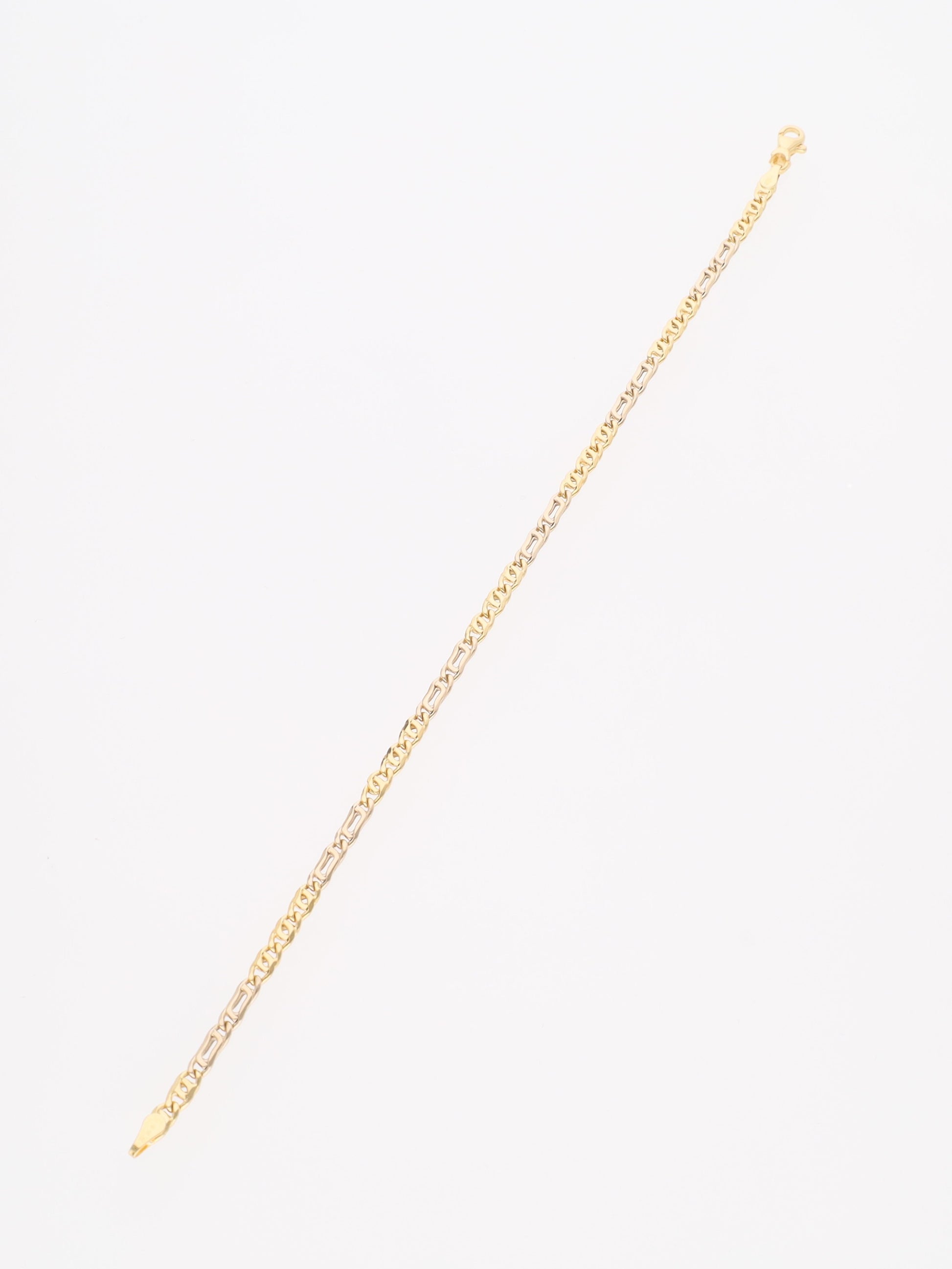 Bracciale Oro Giallo e bianco 18 kt - Occhio di pernice e tigre