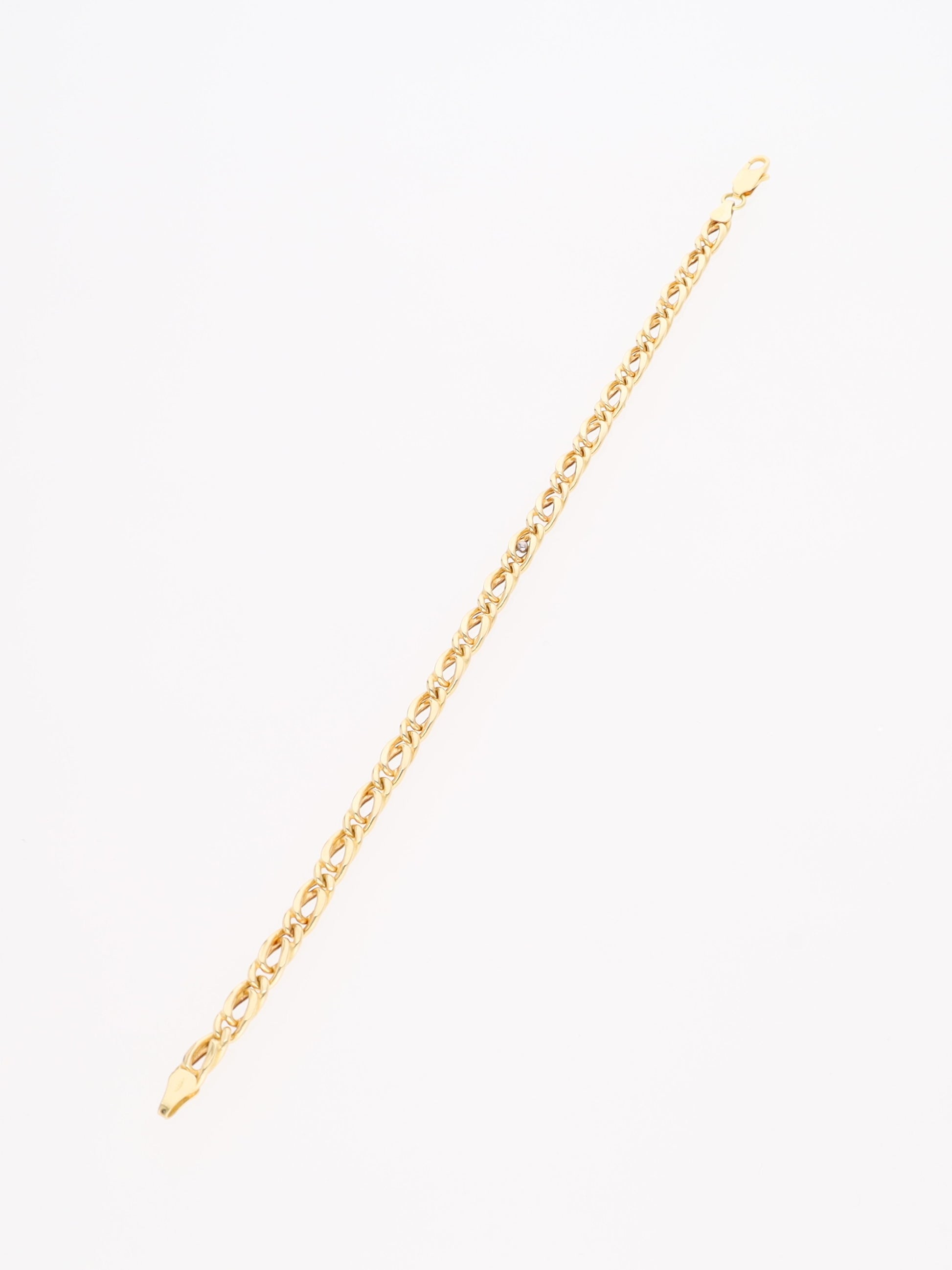 Bracciale in Oro Giallo 18 kt - maglia occhio di pernice bombata