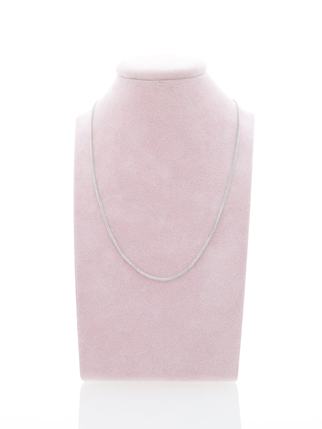 Collana oro bianco 18kt - maglia fina tipo palma