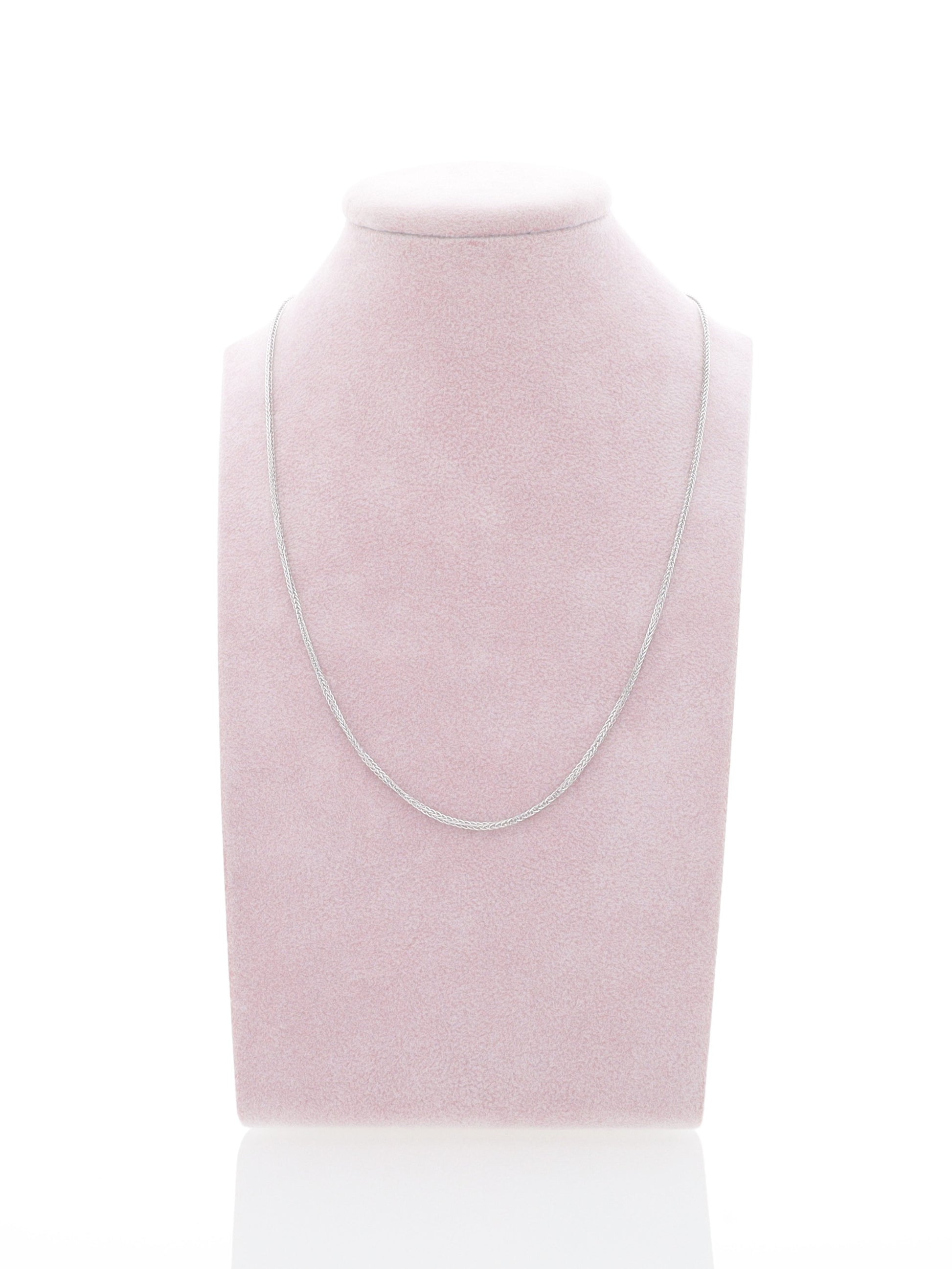 Collana oro bianco 18kt - maglia fina tipo palma