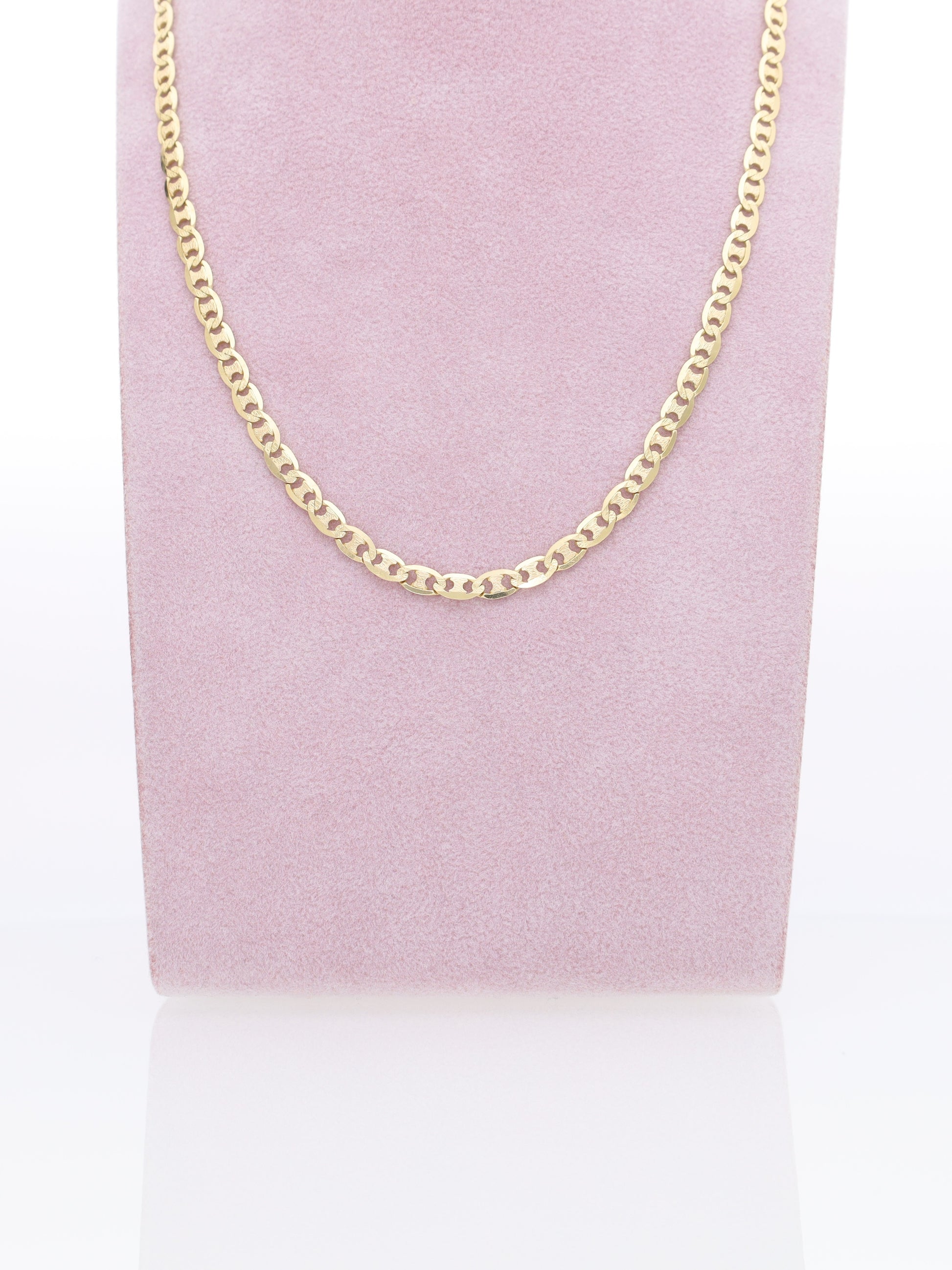 Collana oro giallo 18kt - maglia marinara piatta