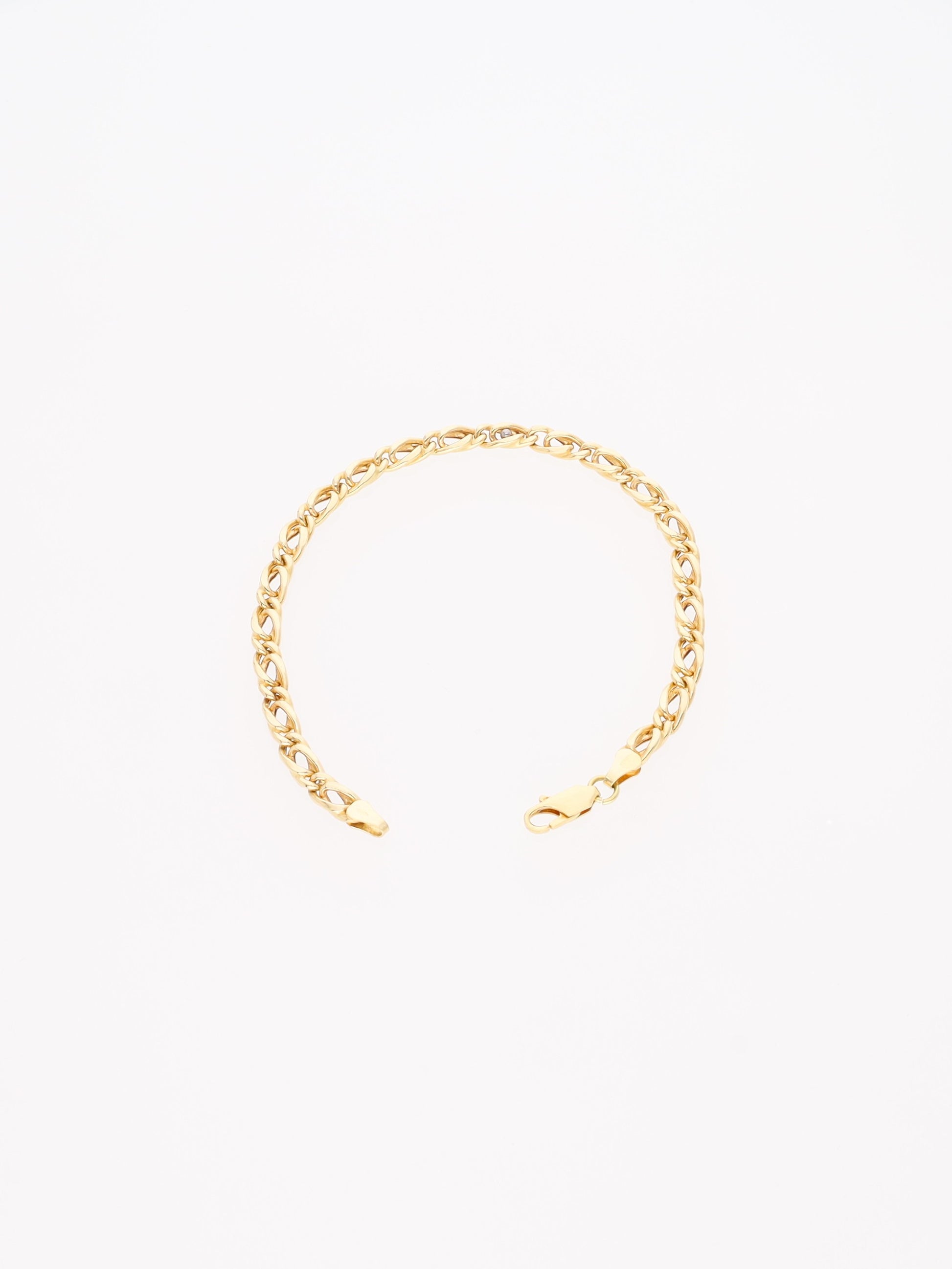 Bracciale in Oro Giallo 18 kt - maglia occhio di pernice bombata