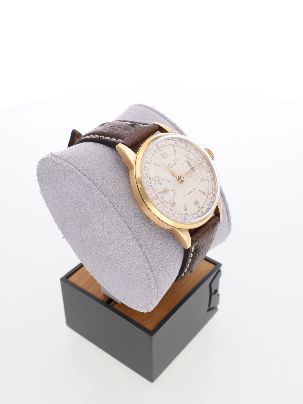 Orologio Norstel & co. Chrono in oro rosa18kt con cinturino in pelle di struzzo