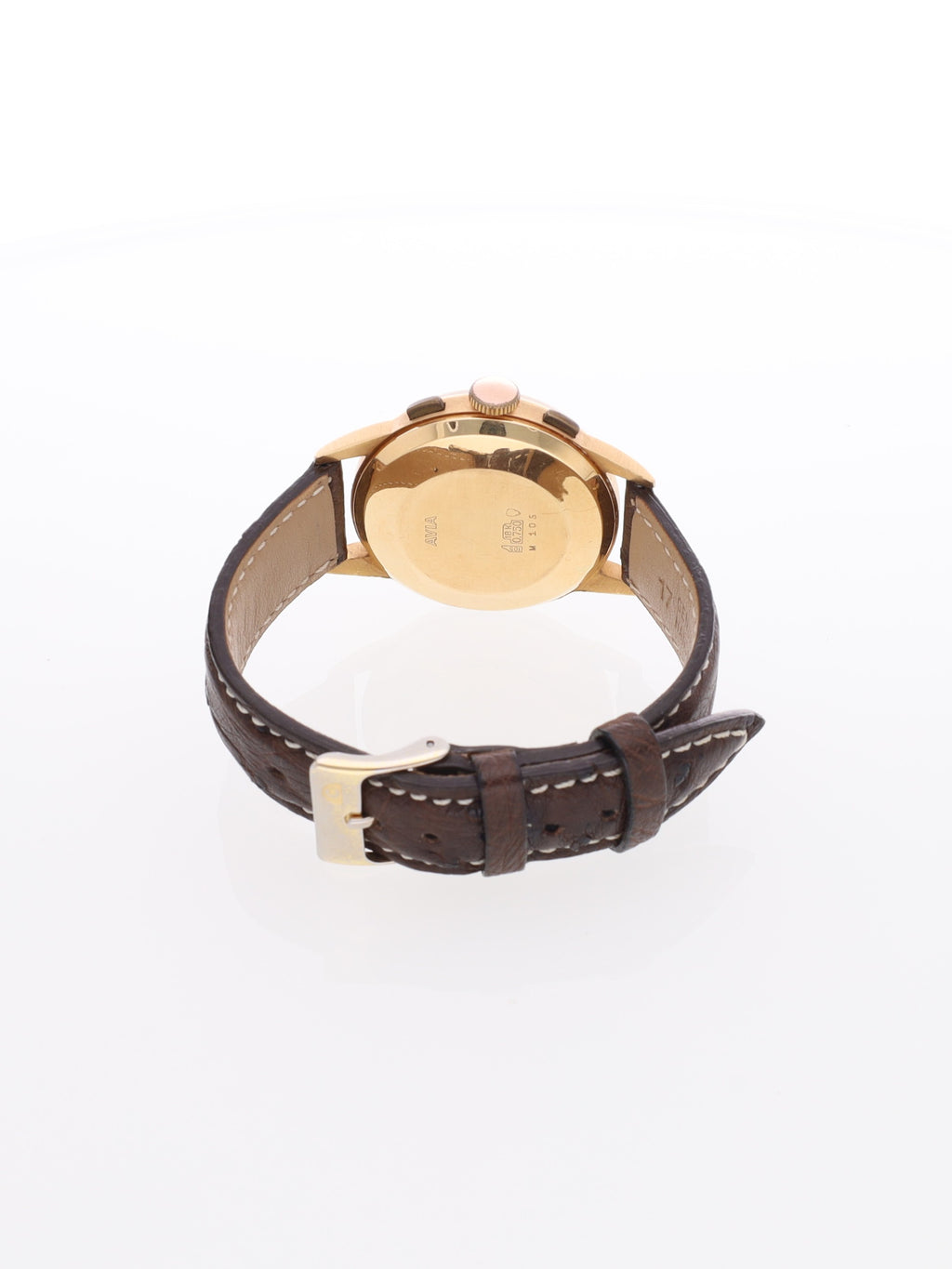 Orologio Norstel & co. Chrono in oro rosa18kt con cinturino in pelle di struzzo