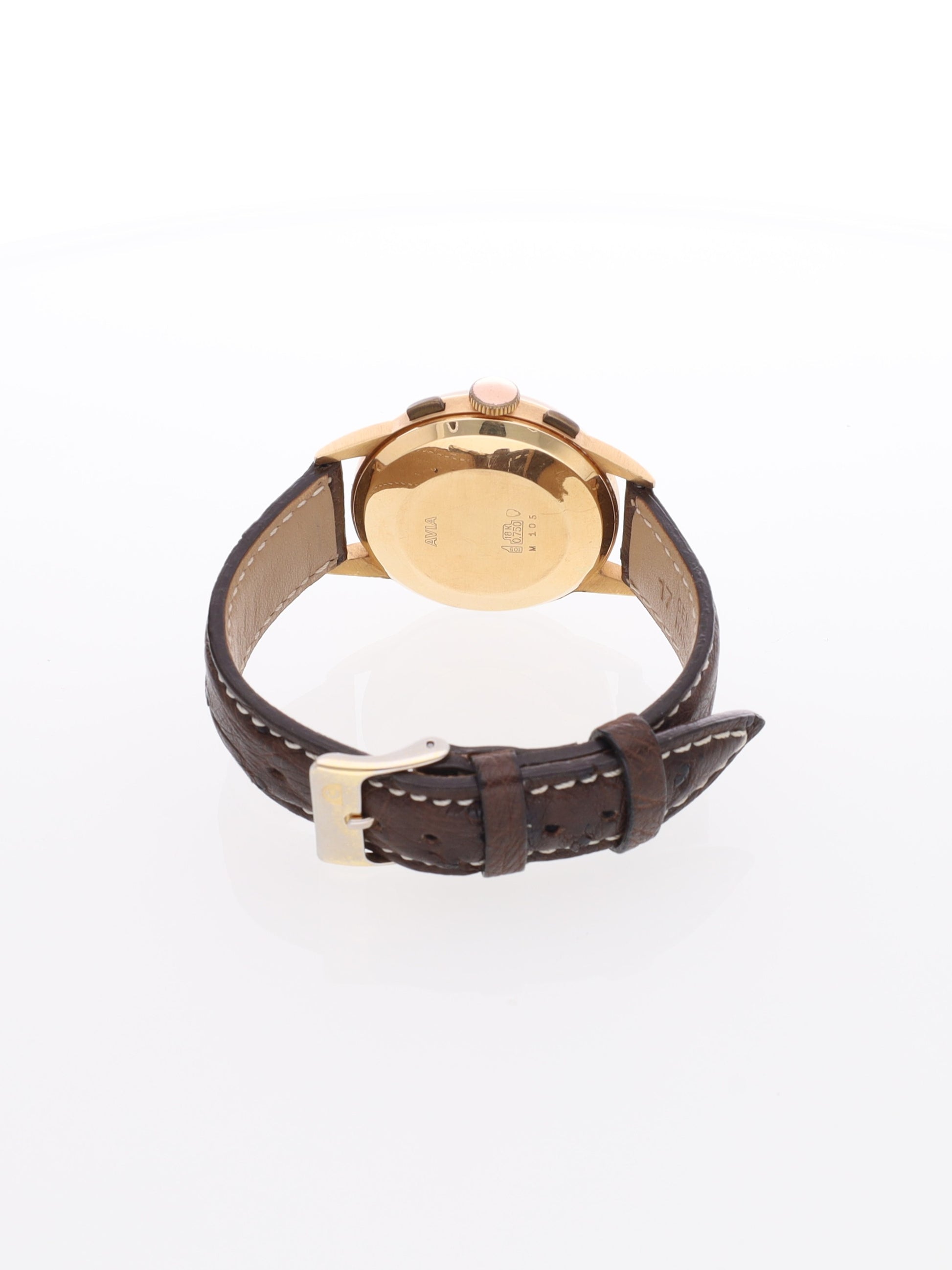 Orologio Norstel & co. Chrono in oro rosa18kt con cinturino in pelle di struzzo