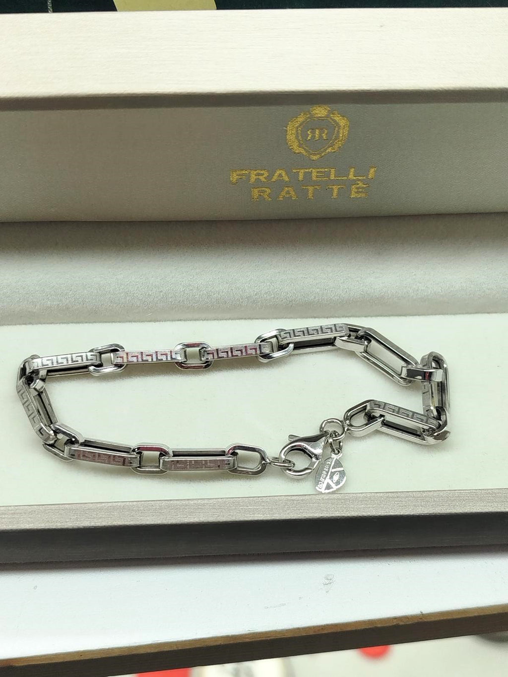 Bracciale in Oro Bianco 18kt Stile "Versace"