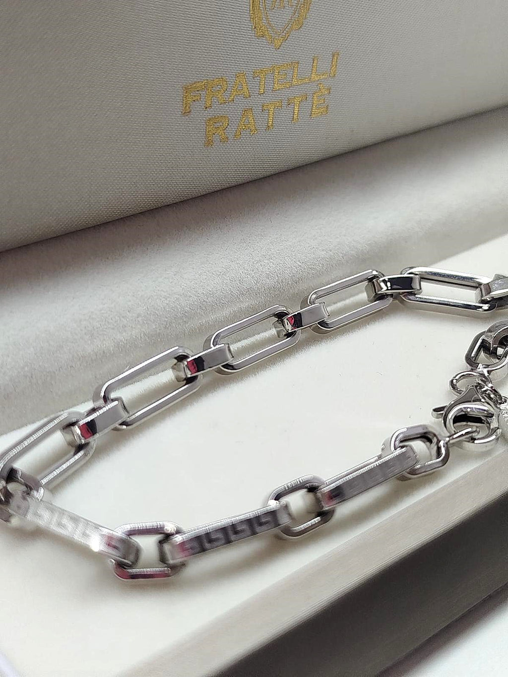 Bracciale in Oro Bianco 18kt Stile "Versace"