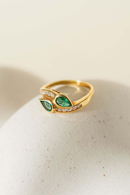 Anello in Oro Bianco 18 kt – Perla [8 mm] & Diamanti