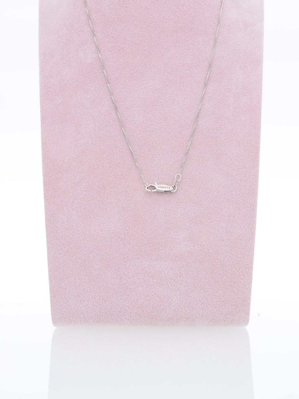 Catenina in oro bianco 18kt con punto luce - Diamante 0.07ct