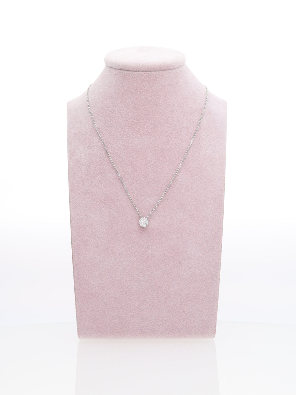 Catenina in Oro Bianco 18 kt con Ciondolo di Diamanti