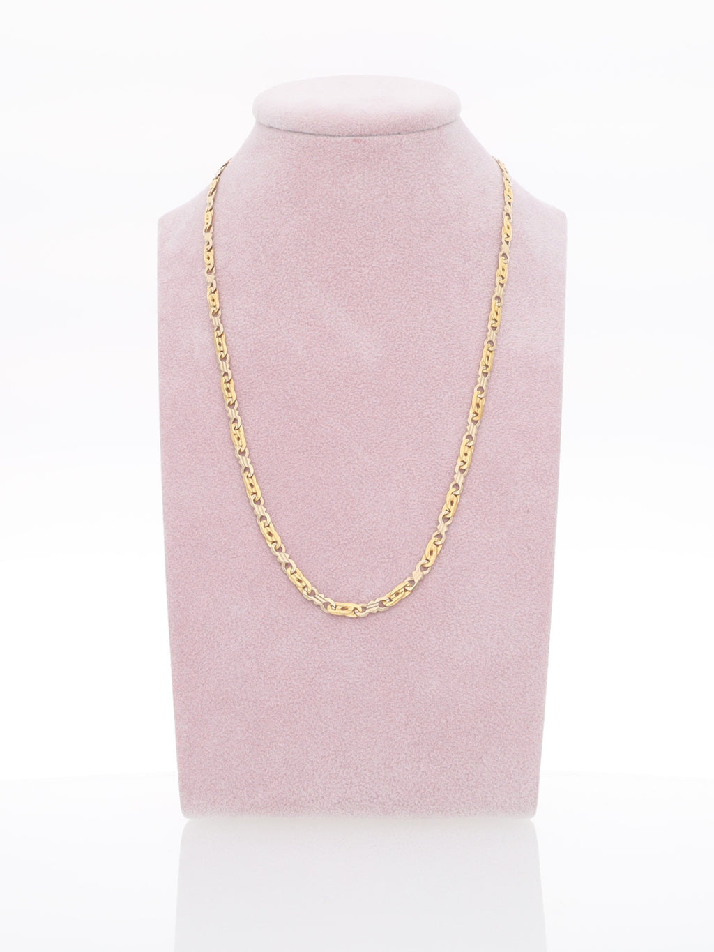 Collana due ori 18kt - Maglie piatte alternate "Esa Preziosa"