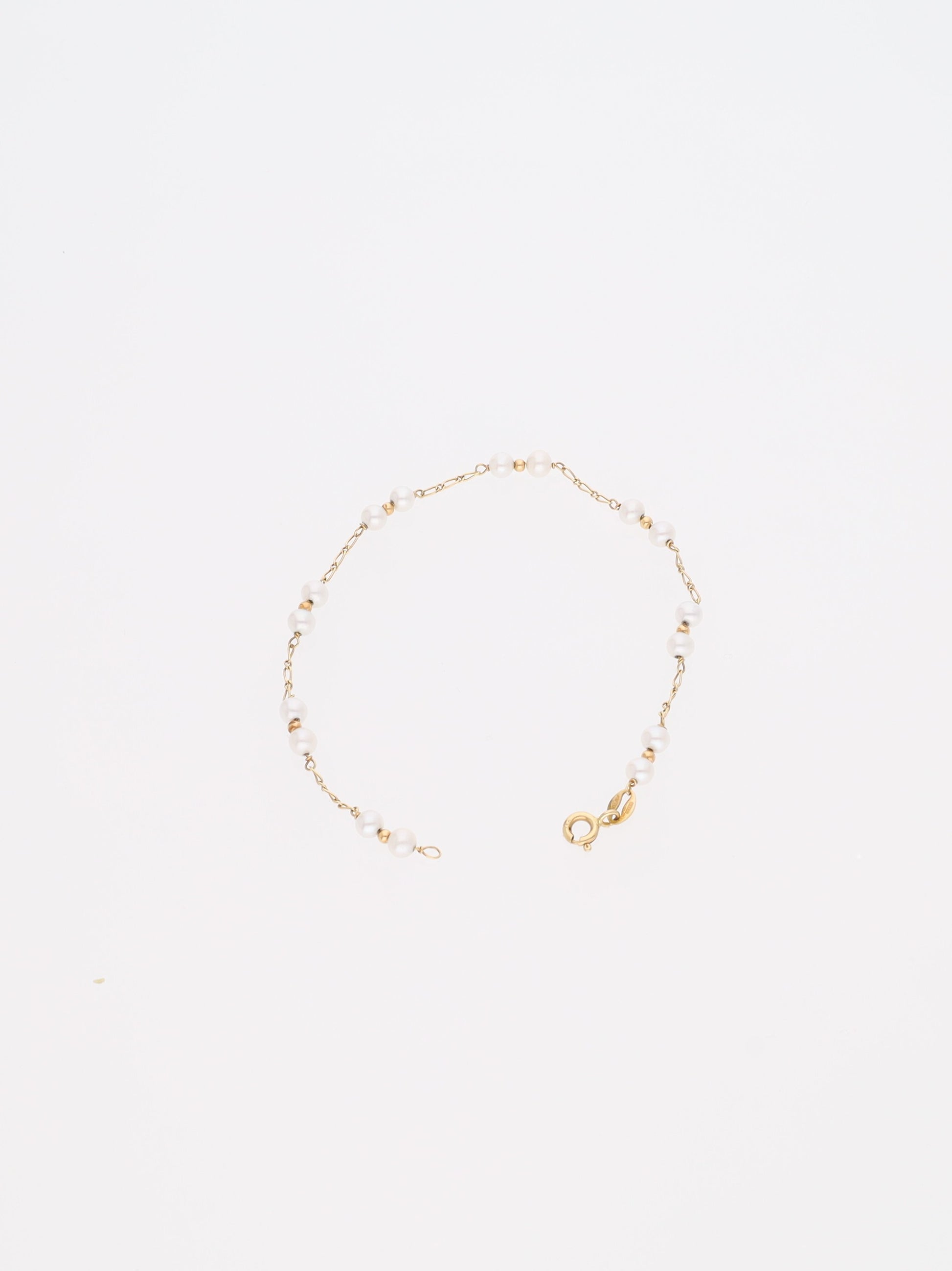 Bracciale in Oro Giallo 18 kt con perline