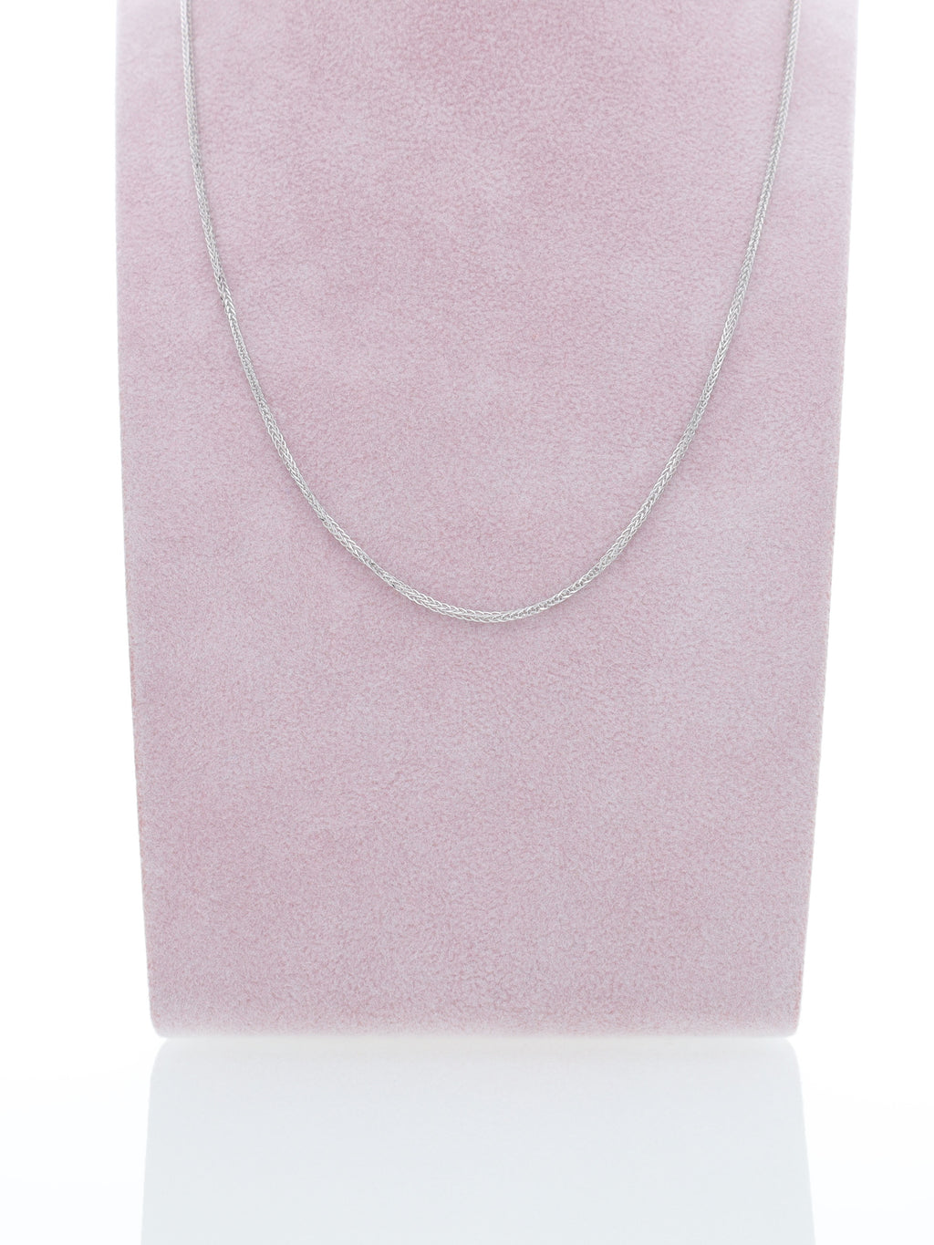 Collana oro bianco 18kt - maglia fina tipo palma