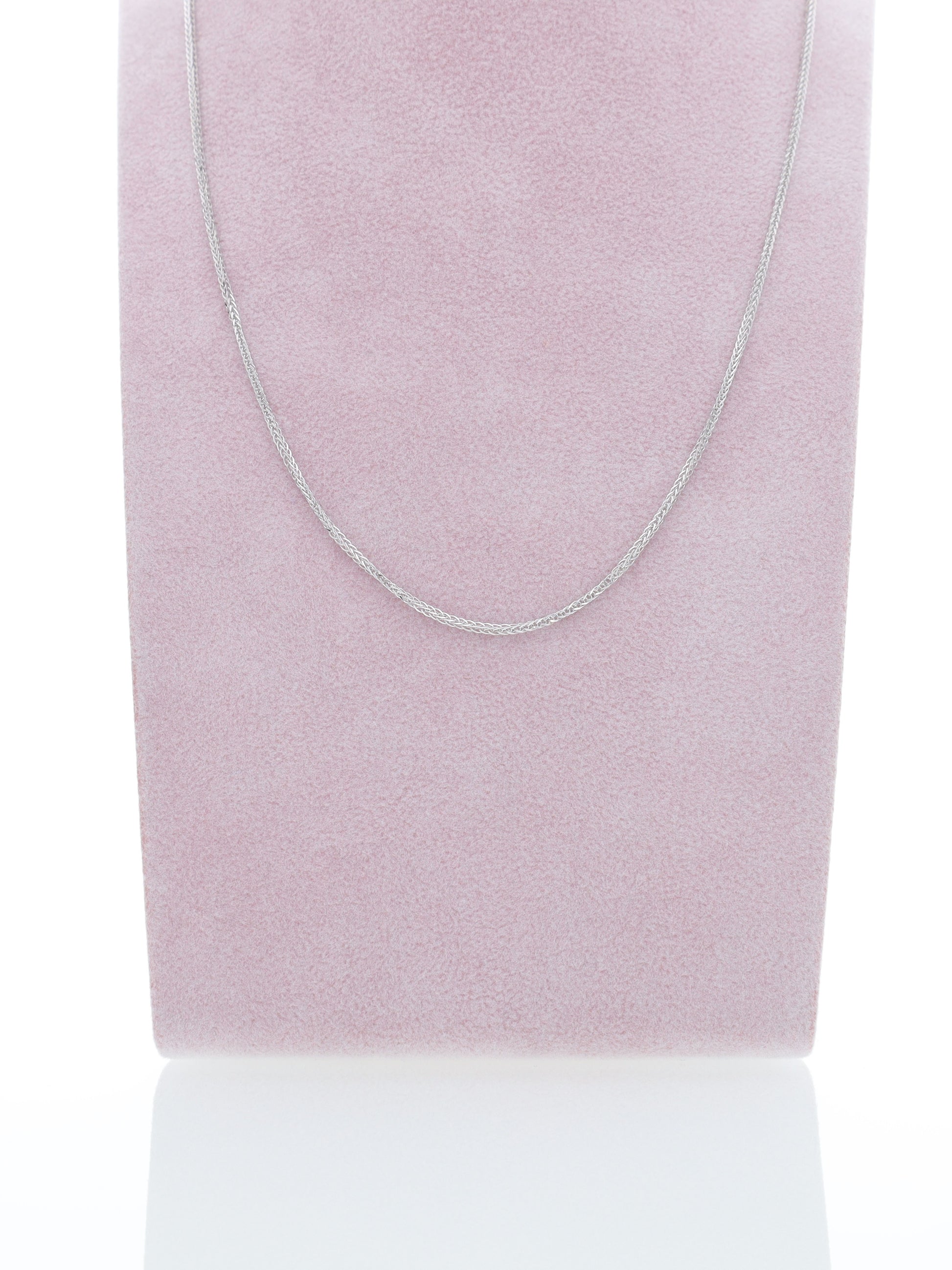 Collana oro bianco 18kt - maglia fina tipo palma