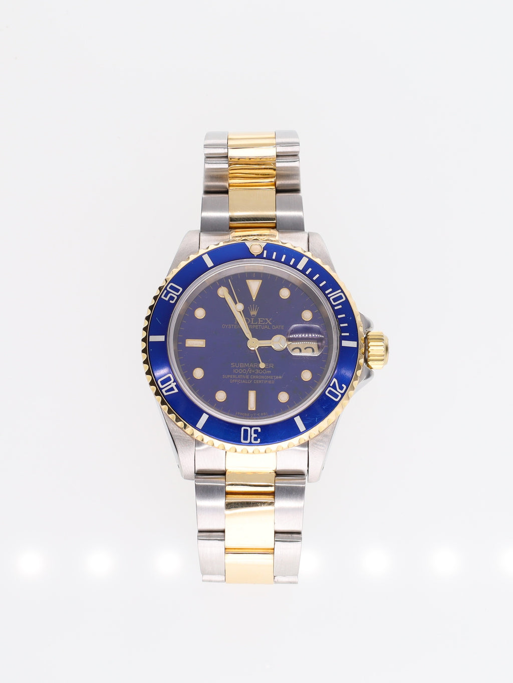Rolex Submariner date ref. 16613 - acciaio e oro giallo 18kt - quadrante blu/viola