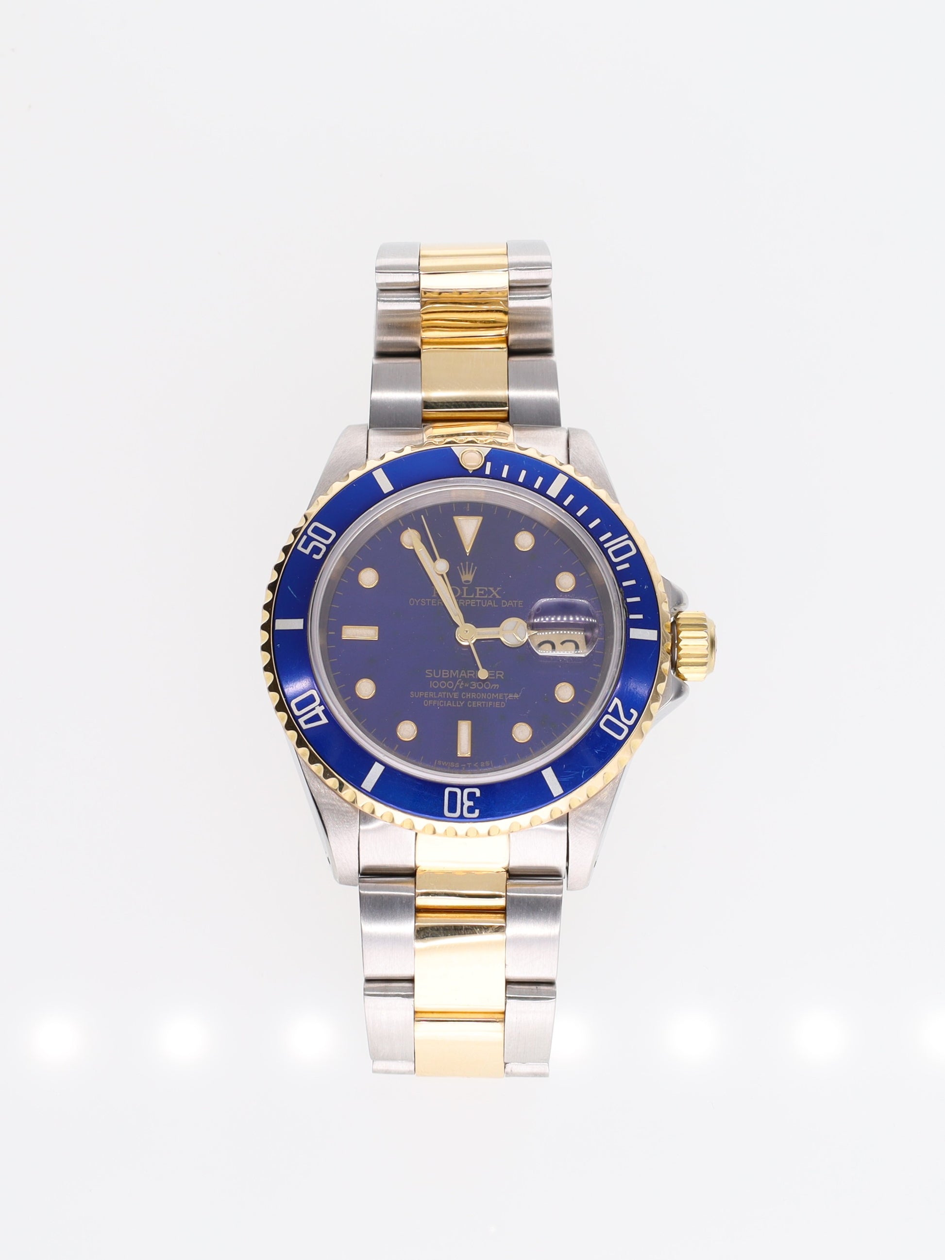 Rolex Submariner date ref. 16613 - acciaio e oro giallo 18kt - quadrante blu/viola