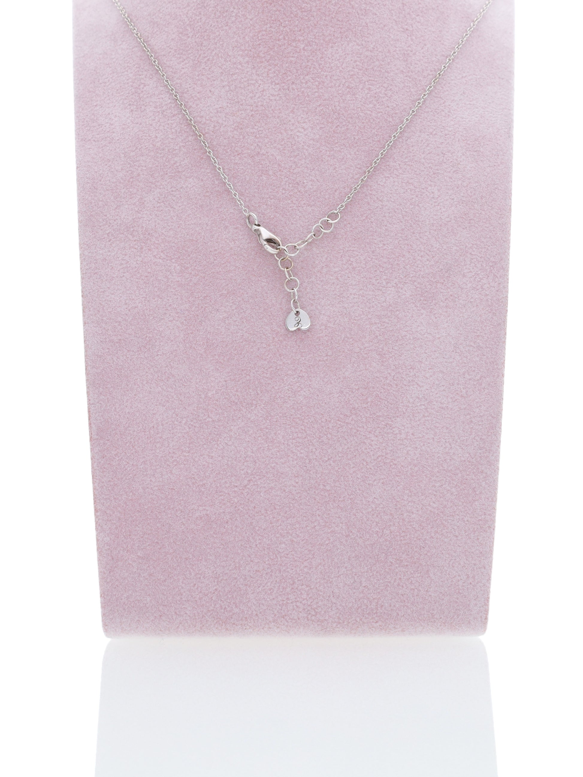 Catenina in oro bianco 18kt con punto luce - Diamante 0.20ct