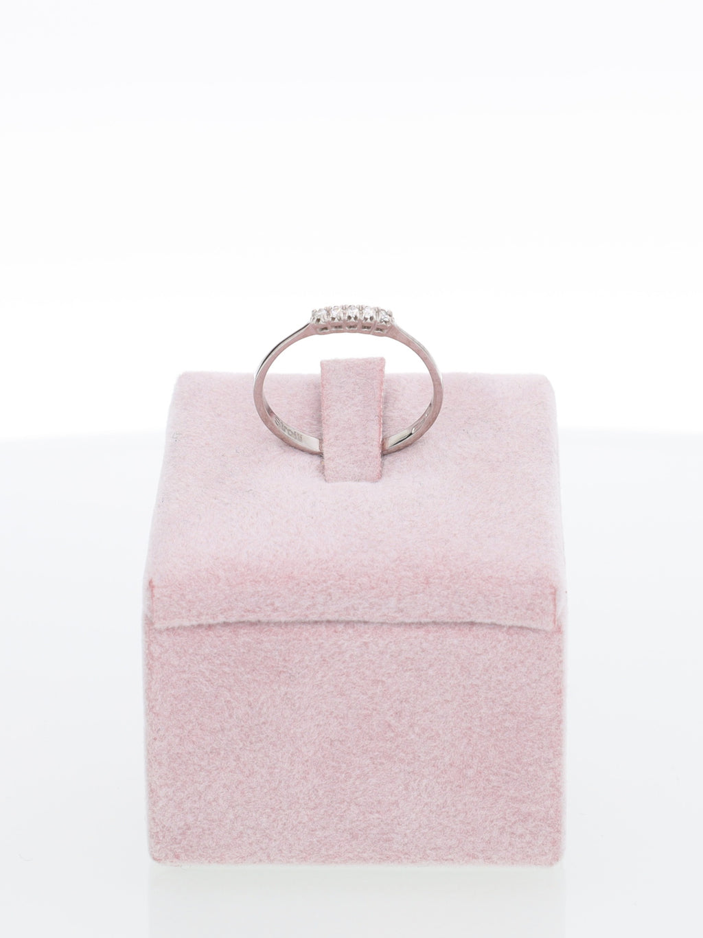 Anello veretta in Oro Bianco 18kt con Diamanti