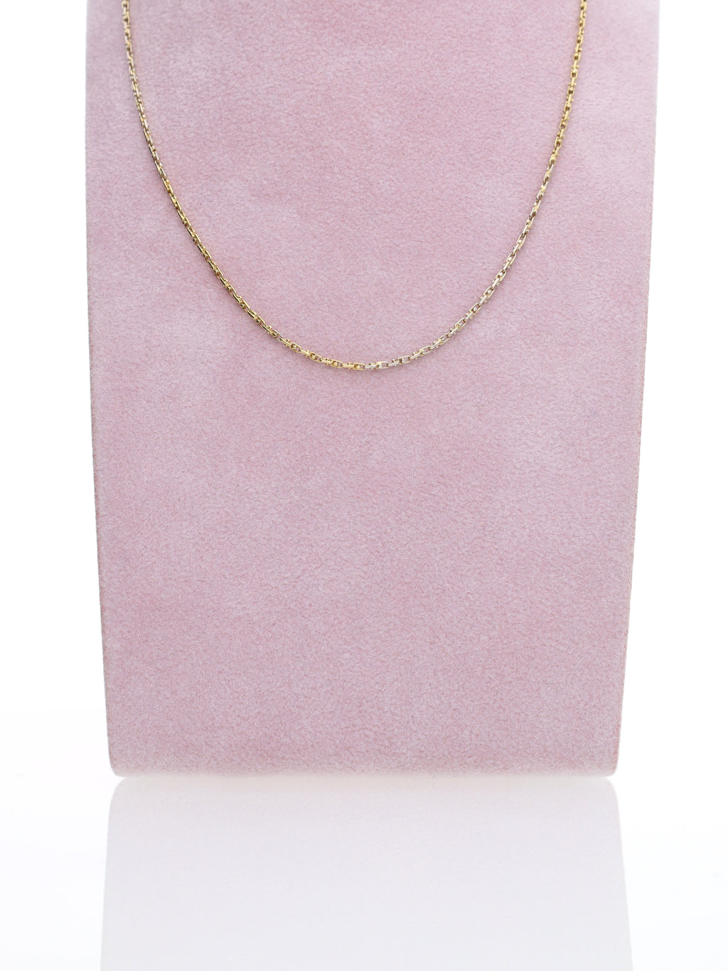 Collana due ori 18kt - Maglie anelli esagonali