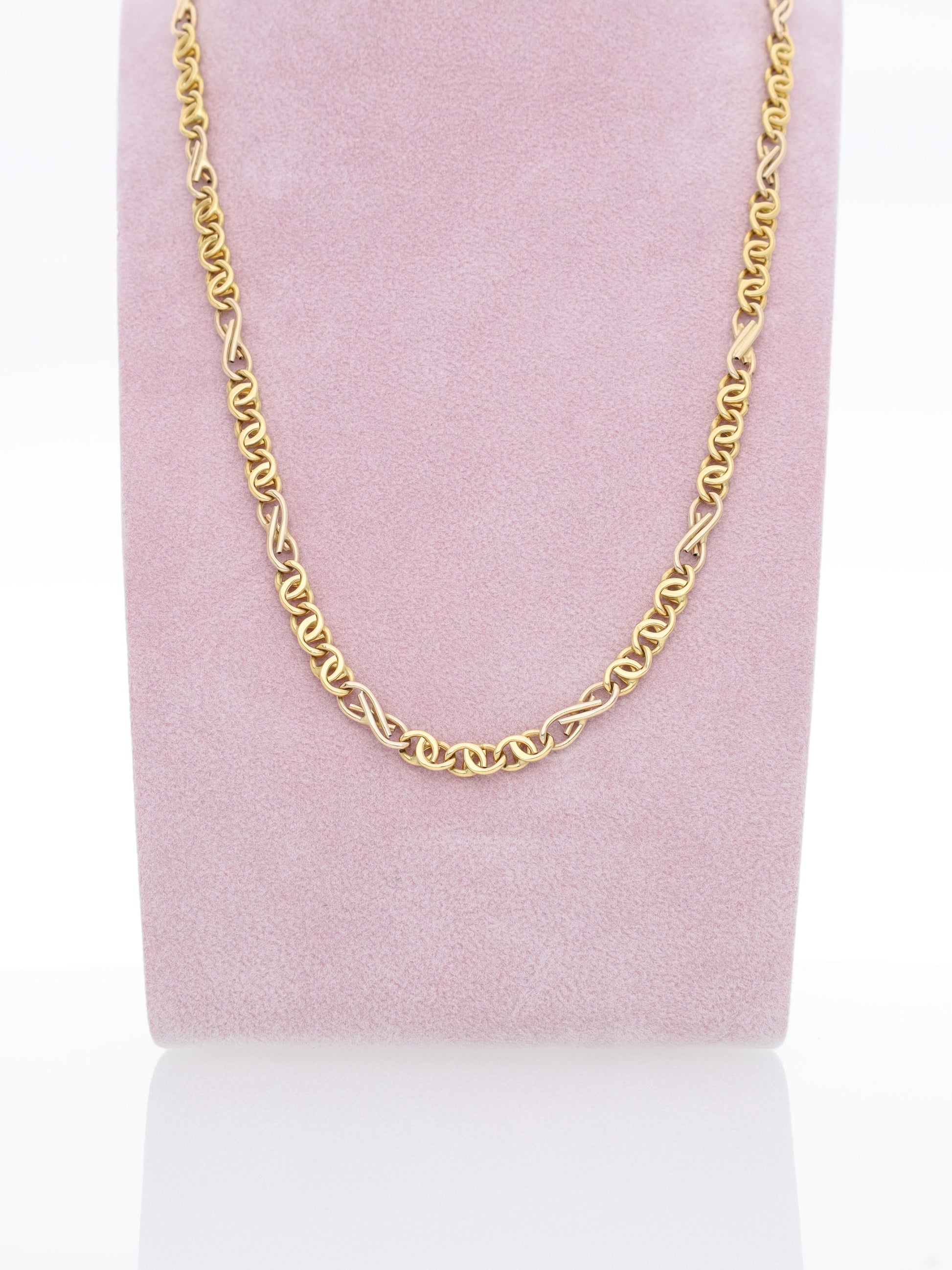 Collana in Oro Giallo 18 kt - maglie alternate