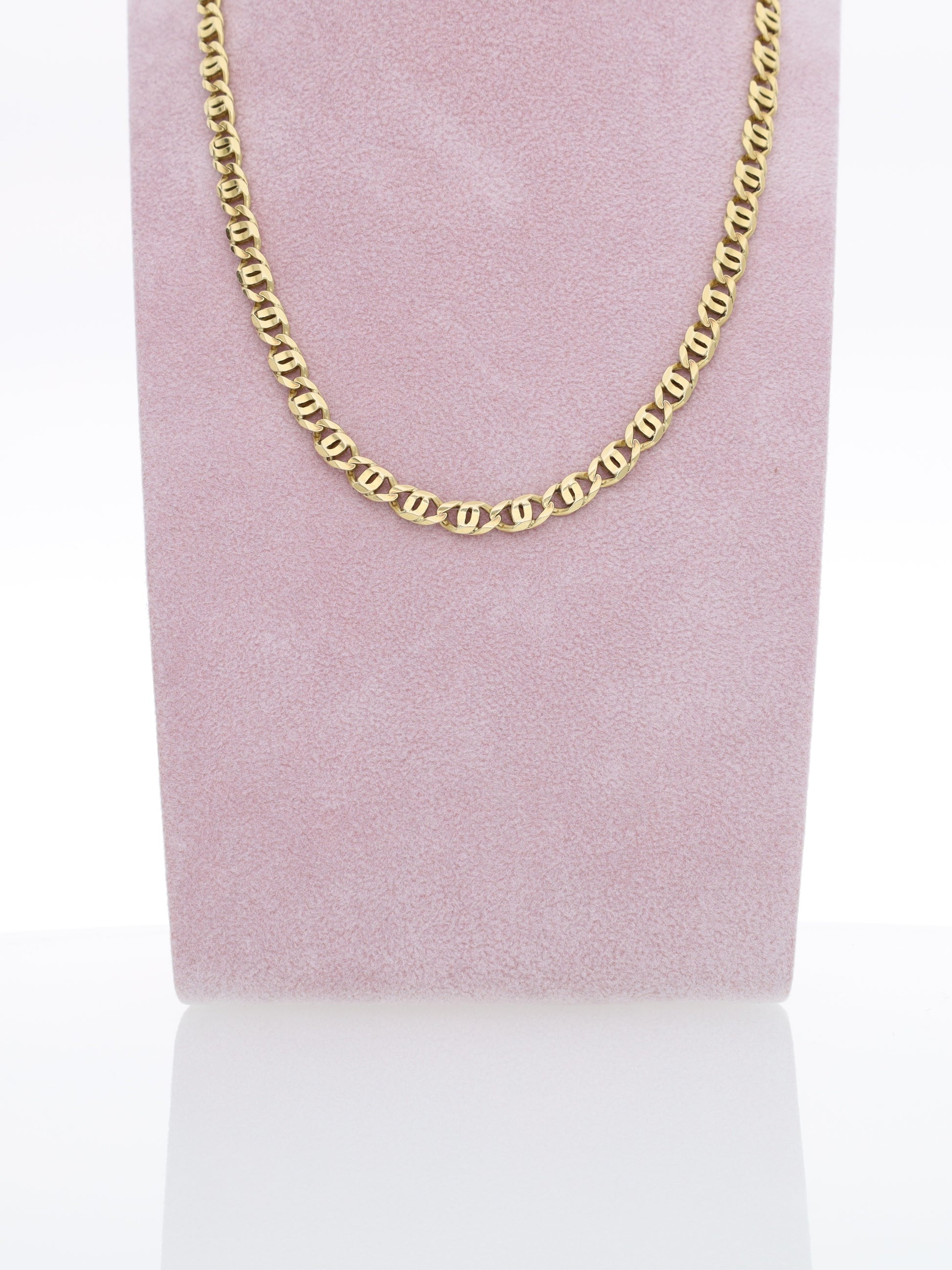 Collana in Oro Giallo 18 kt - maglie occhio di tigre squadrata