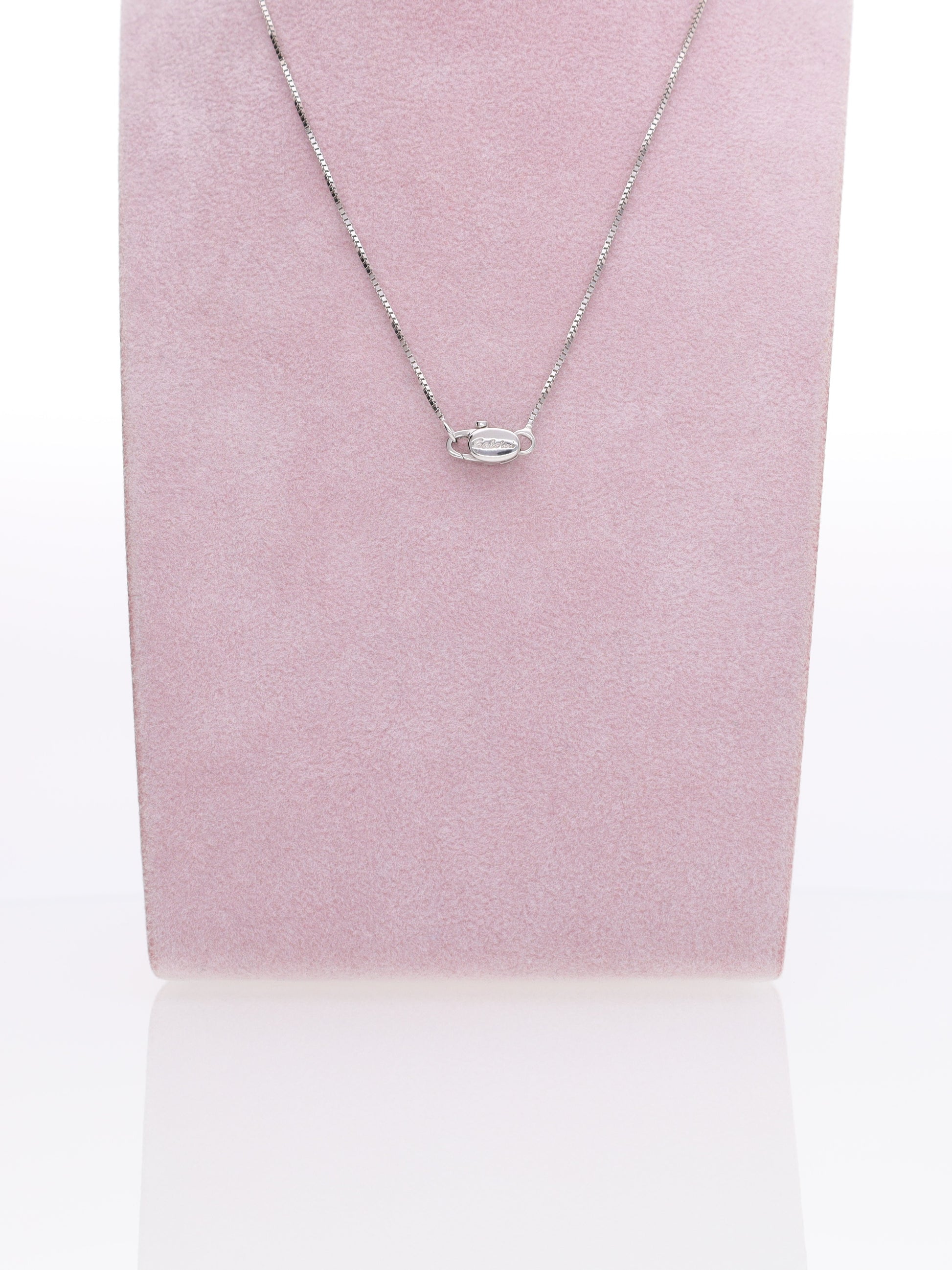 Collana oro bianco 18kt con croce diamantata - marcato Salvini