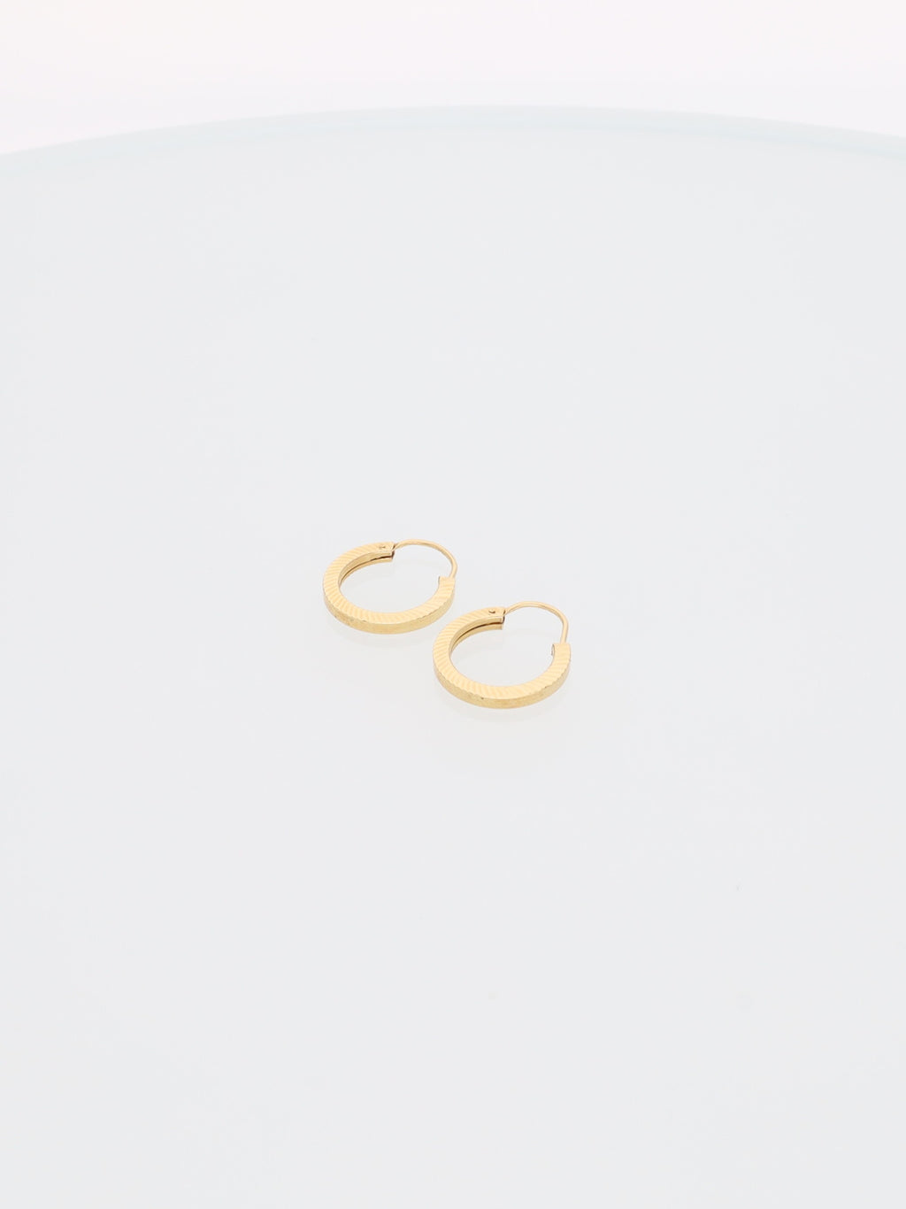 Orecchini a Cerchietto in Oro Giallo 18kt - zigrinati