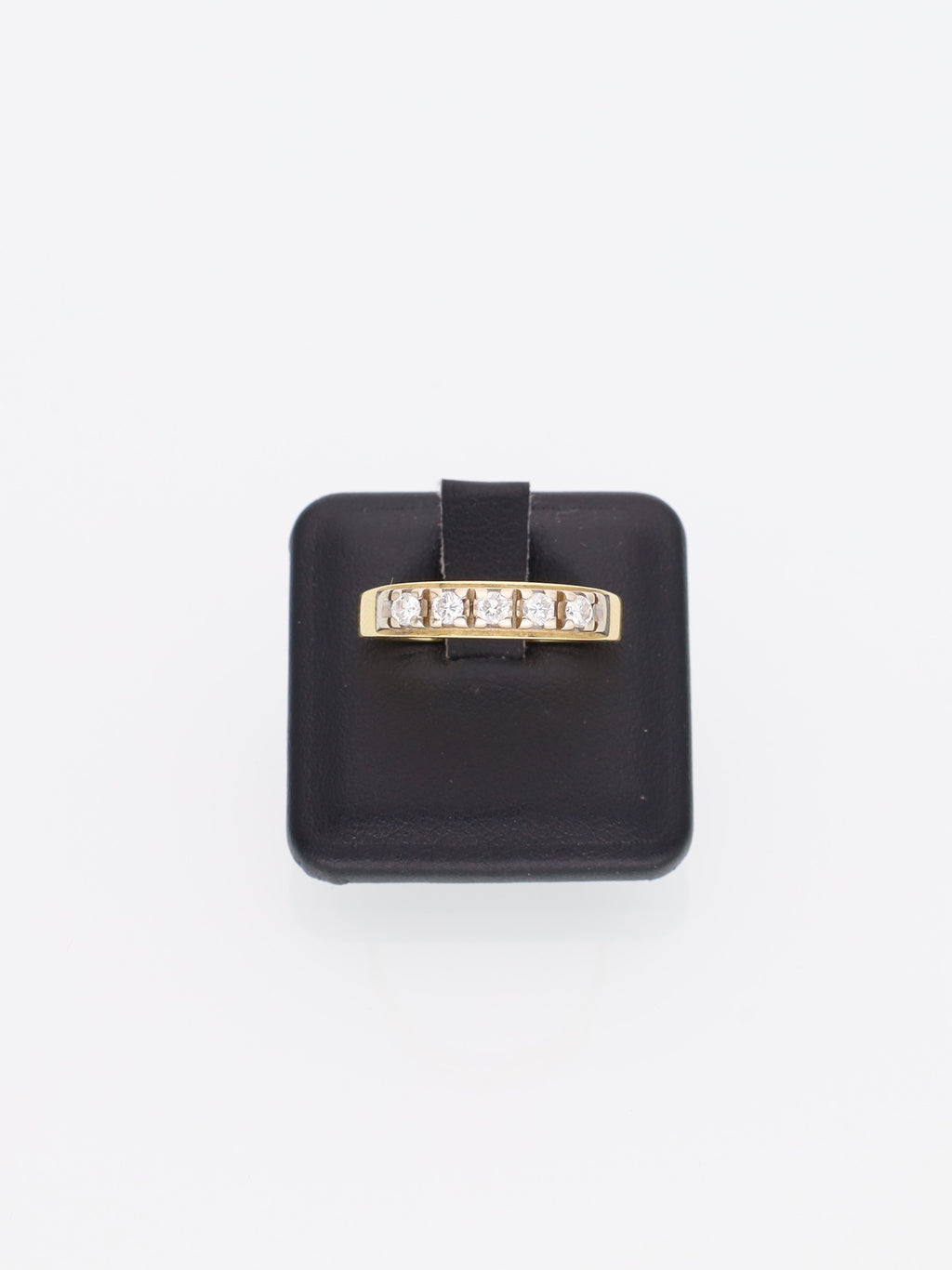 Anello Veretta due ori 18 kt con 7 Brillanti a Riviera