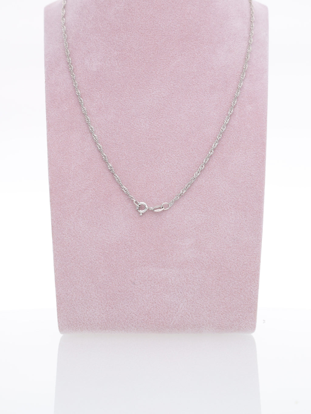 Collana in Oro Bianco 18 kt con Ciondolo Trilogy di Diamanti