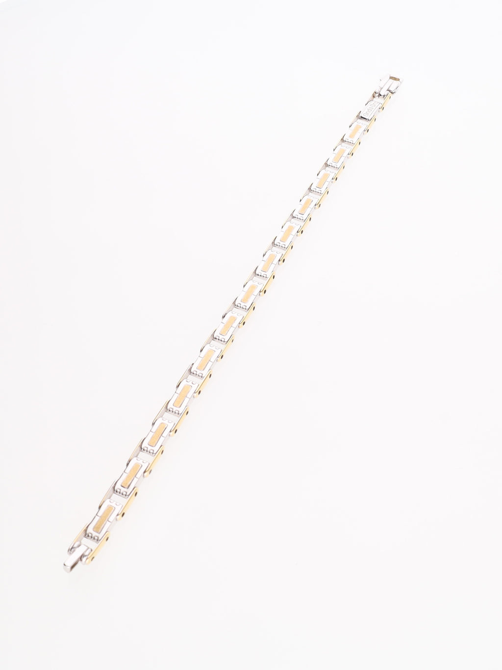 Bracciale in Oro Giallo e Bianco 18 kt - Maglia alternata
