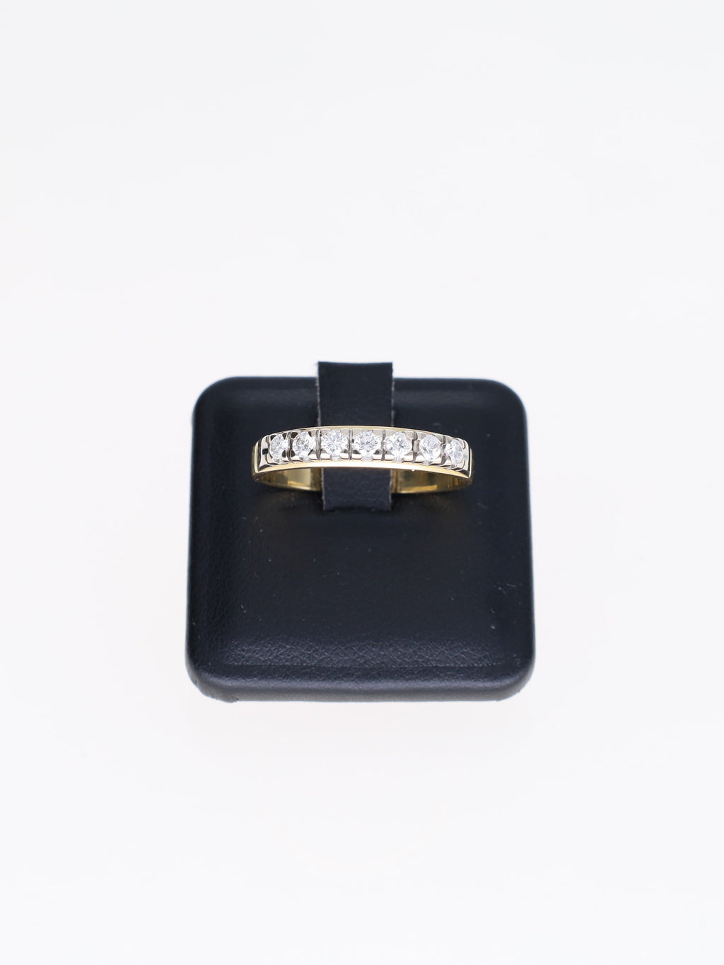 Anello Veretta in Oro Giallo 18 kt con 7 Brillanti