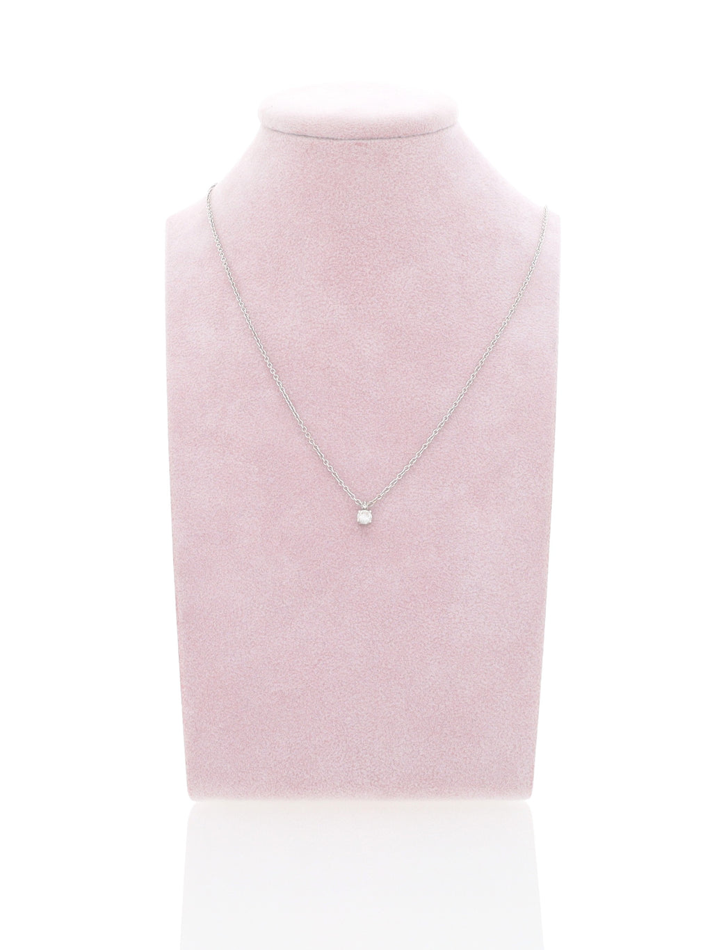 Catenina in oro bianco 18kt con punto luce - Diamante 0.20ct