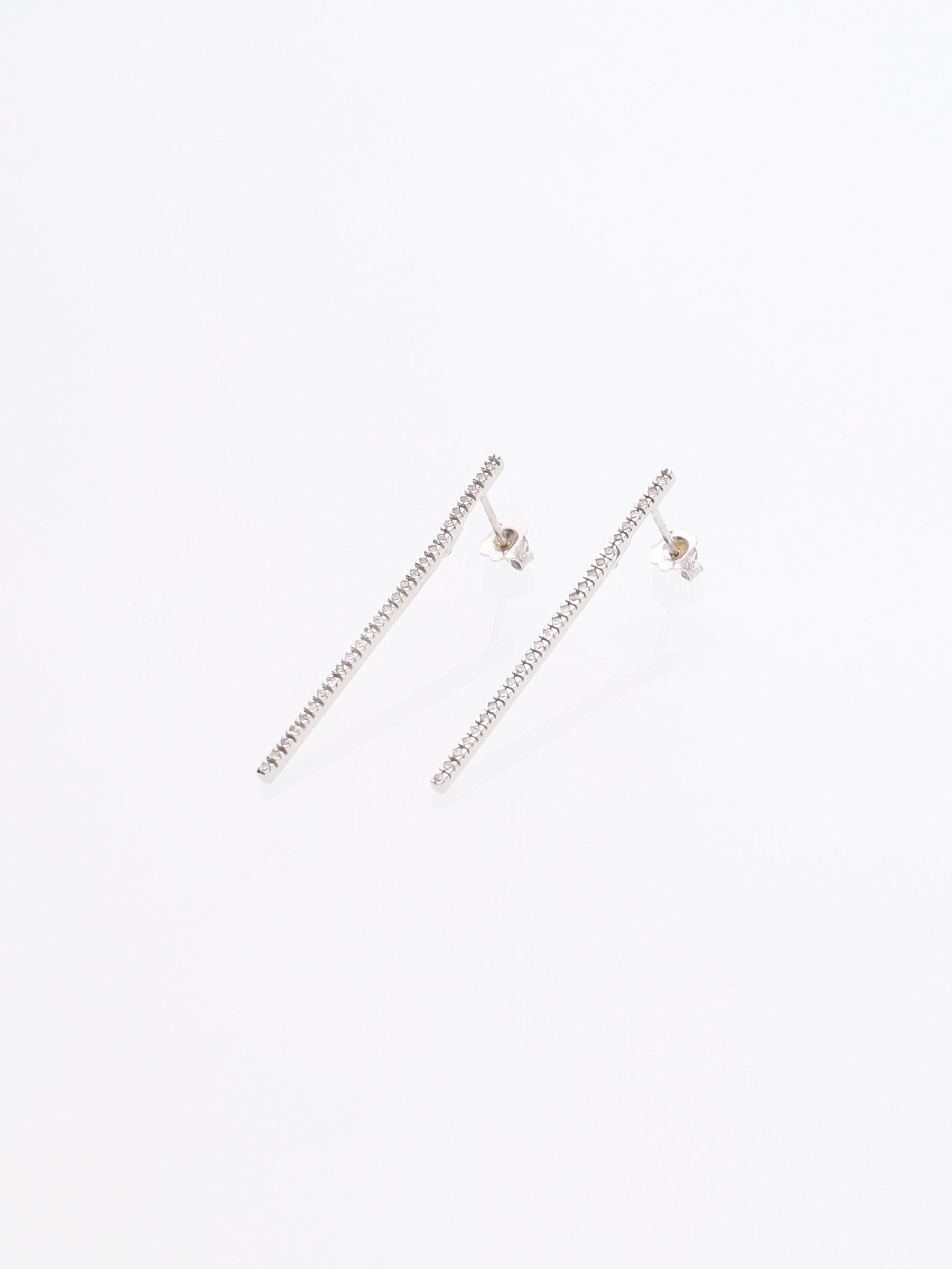 Orecchini Pendenti in Oro Bianco 18 kt con Diamanti