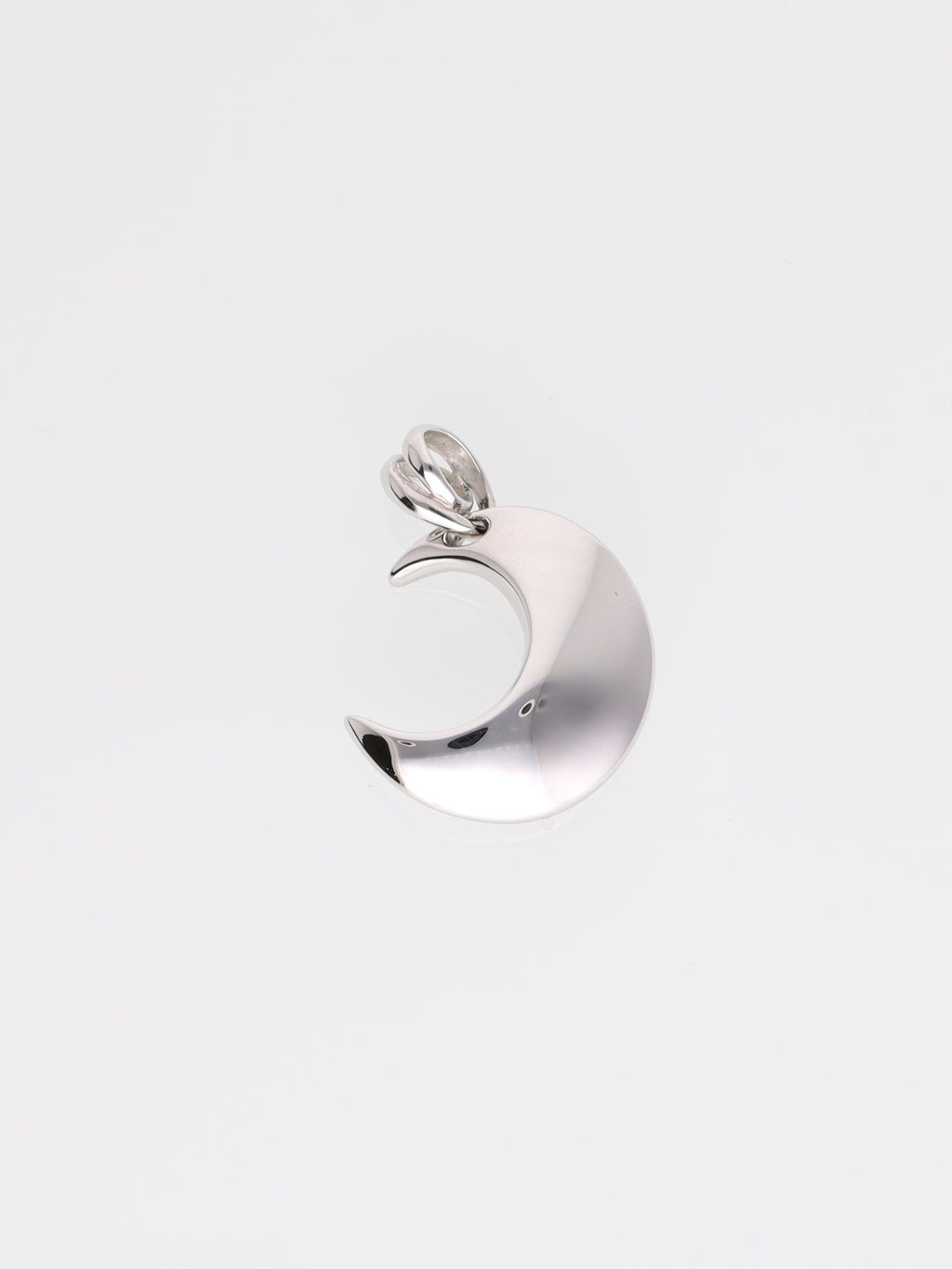 Ciondolo mezzaluna in oro bianco 18kt